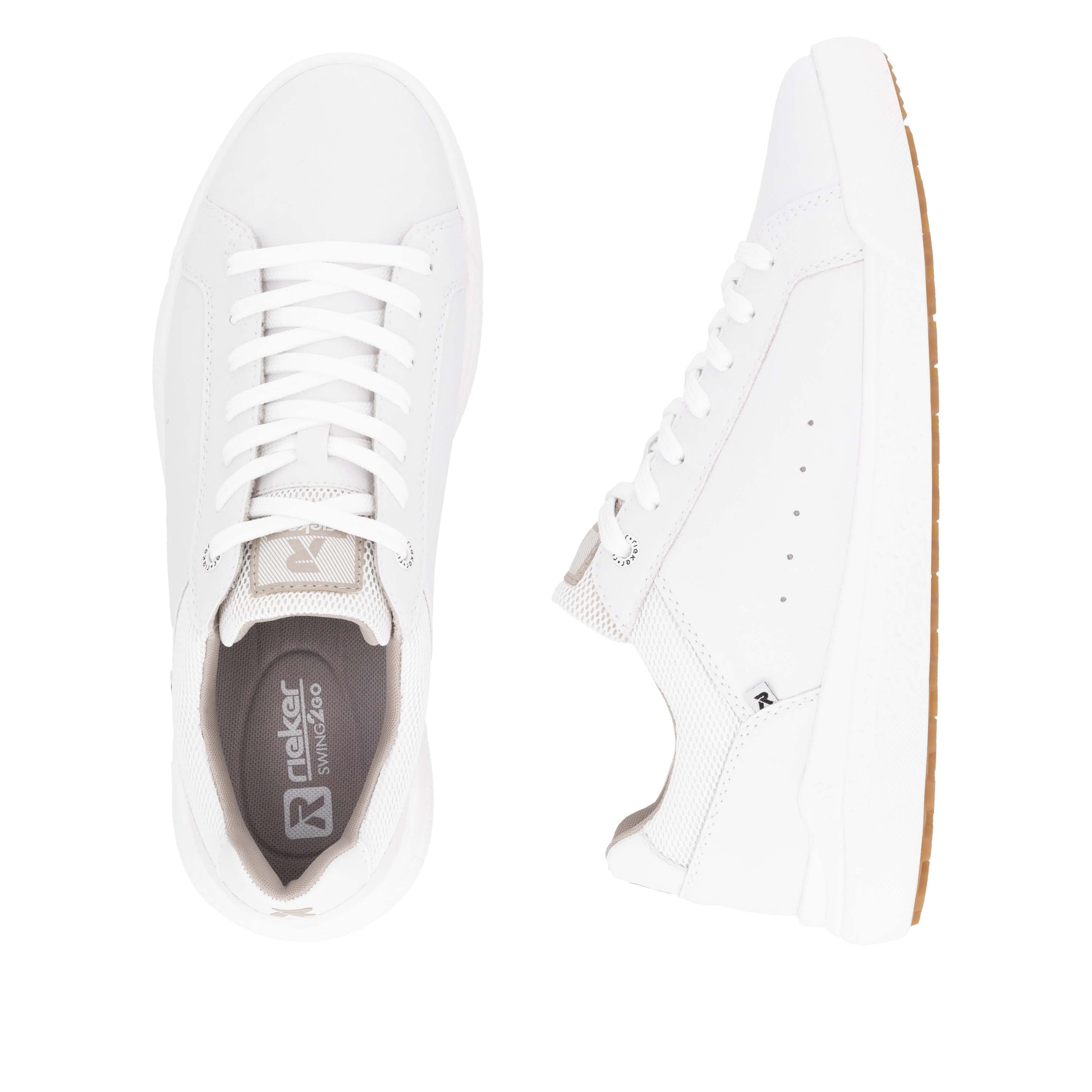 RIEKER Sport Sneaker, mit gepolstertem Schaftrand, Freizeitschuh, Halbschuh, Schnürschuh