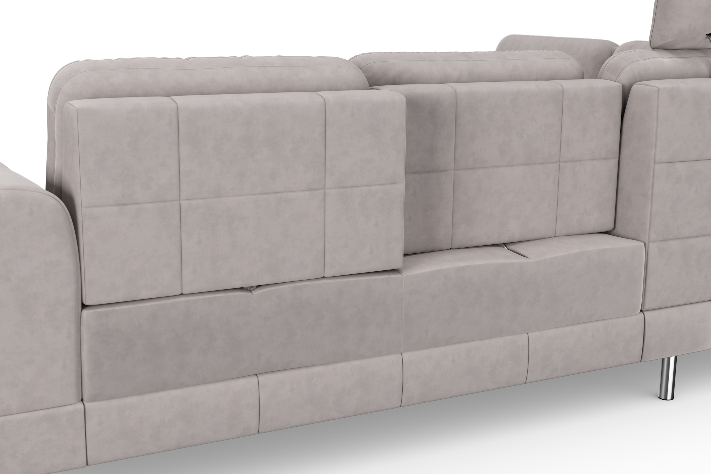 sit&more Ecksofa »Bendigo L-Form«, inklusive Sitztiefenverstellung, Bodenfreiheit 12 cm, in 2 Fußfarben