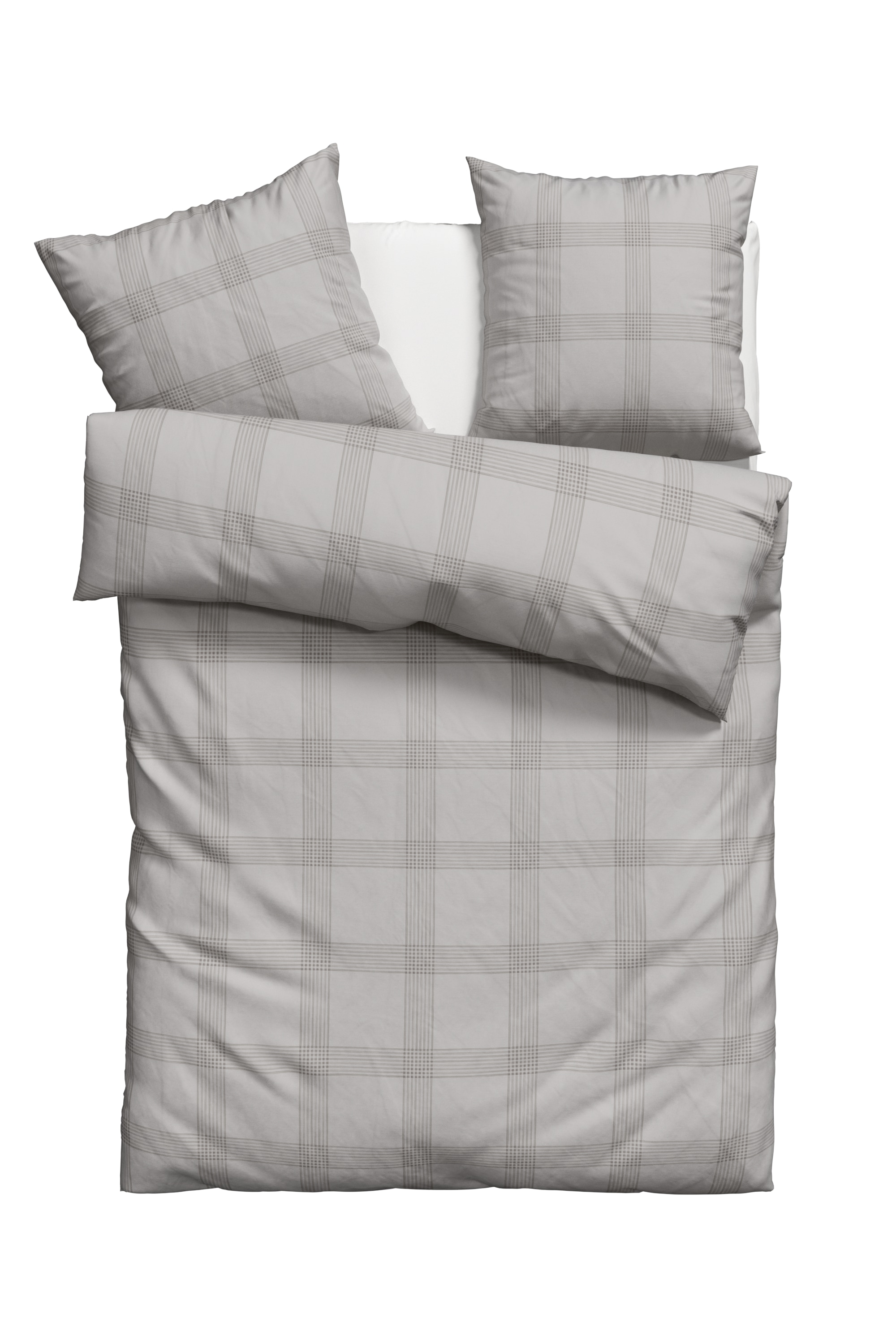 OTTO products Bettwäsche »Check in Gr. 135x200, 155x220 oder 200x200 cm«, Bettwäsche aus Bio-Baumwolle, Bettwäsche im Karo-Design