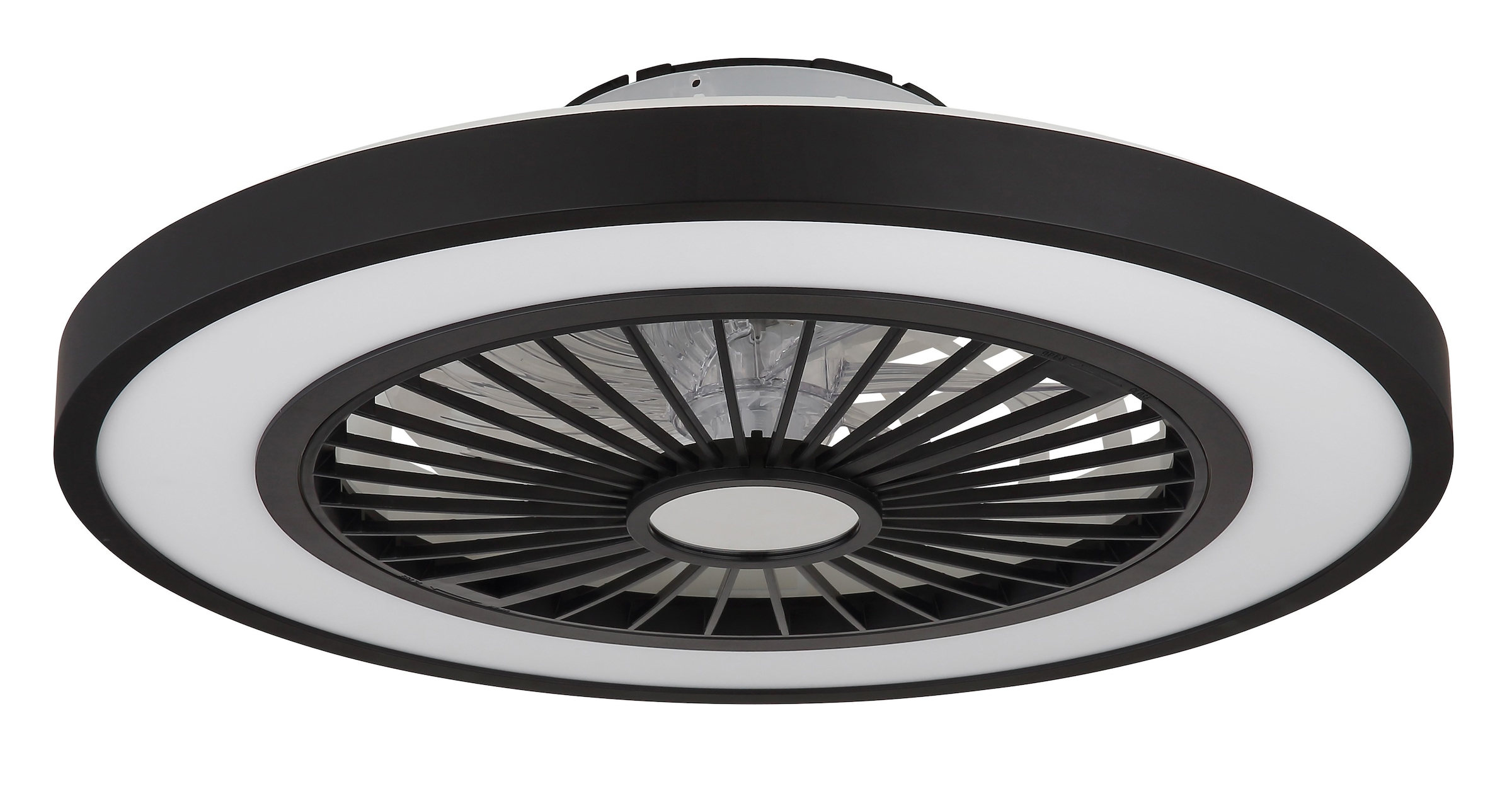 GLOBO LIGHTING Deckenleuchte »BLIZZAK«, Leuchtmittel LED-Modul | LED fest integriert, Deckenventilator Metall schwarz matt, LED
