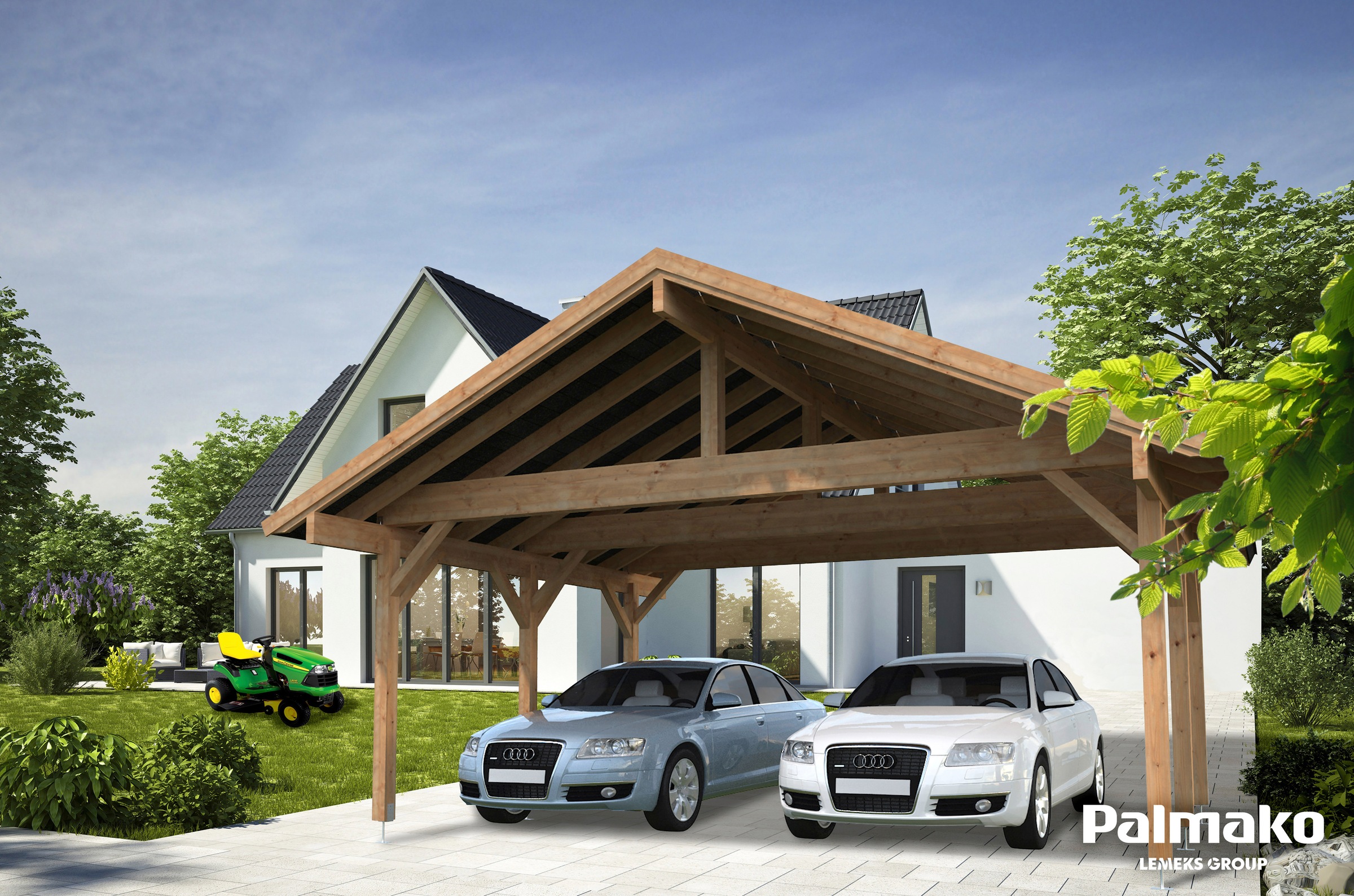 Palmako Einzelcarport »Robert«, Holz, hellbraun