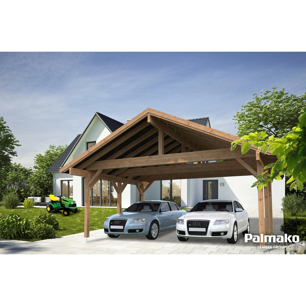 Palmako Einzelcarport »Robert«, Holz, hellbraun