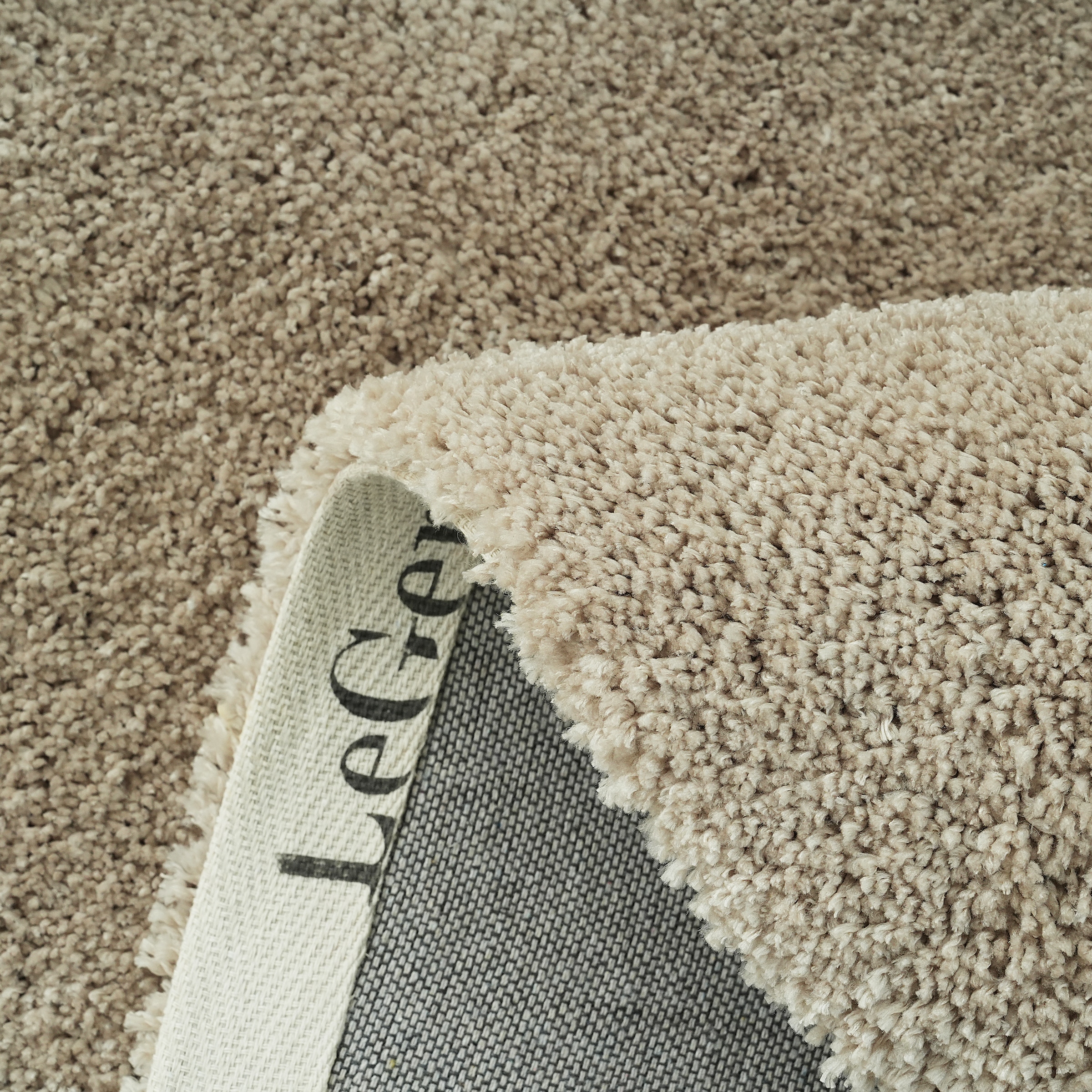 LeGer Home by Lena Gercke Hochflor-Teppich »Halrum, einfarbig, besondere Form, modern«, U-förmig, 25 mm Höhe, organische Form, bean shape, kuschelig, Wohnzimmer, Schlafzimmer
