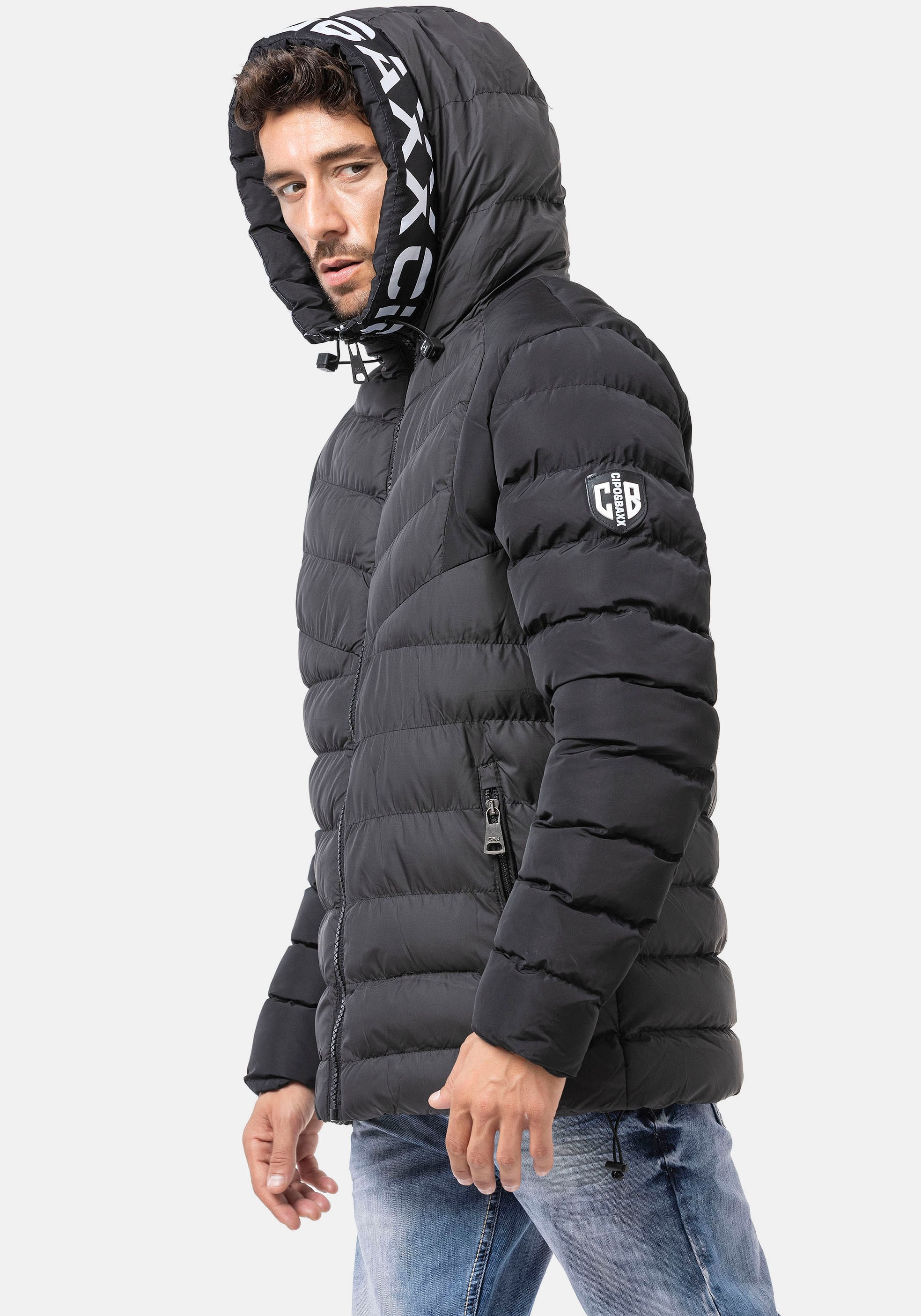 Cipo & Baxx Steppjacke mit Kapuze