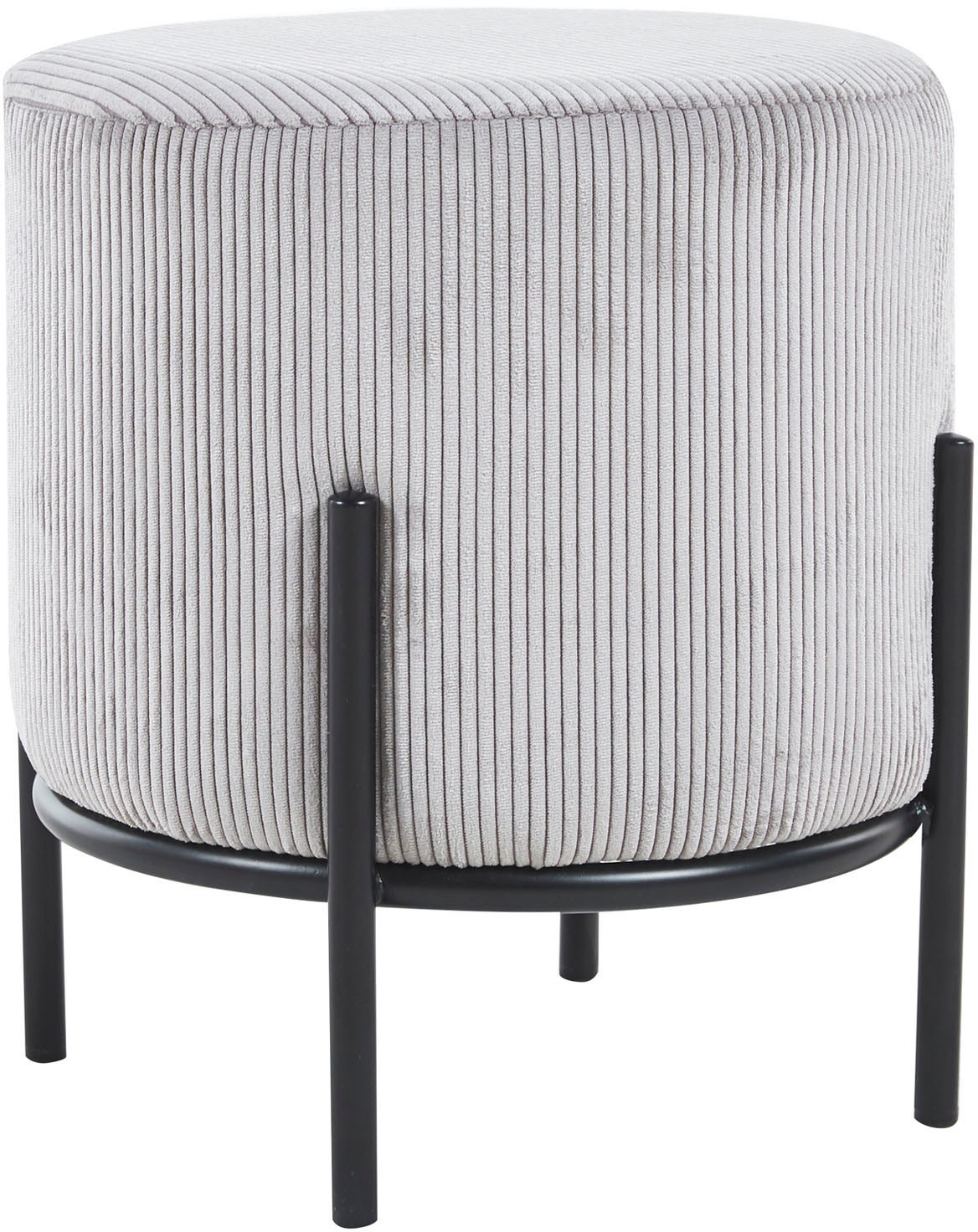 SalesFever Polsterhocker, mit Design-Gestell aus schwarzem Metall günstig online kaufen