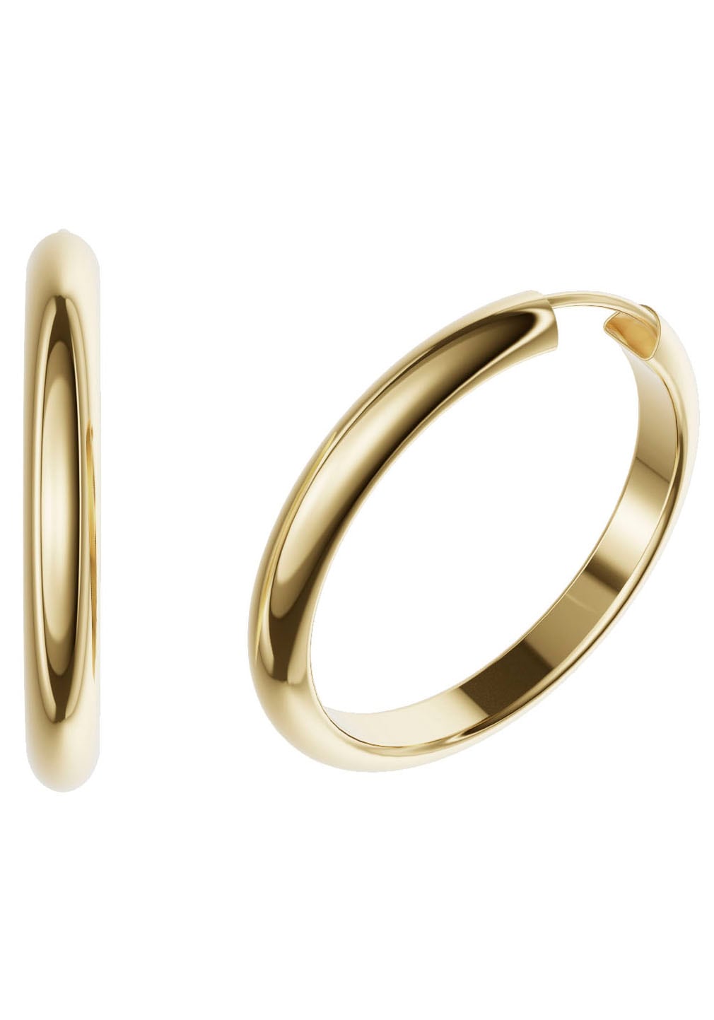 Firetti Paar Creolen »Schmuck Geschenk Silber 925 Ohrringe 3,9 mm breit«, Made in Germany