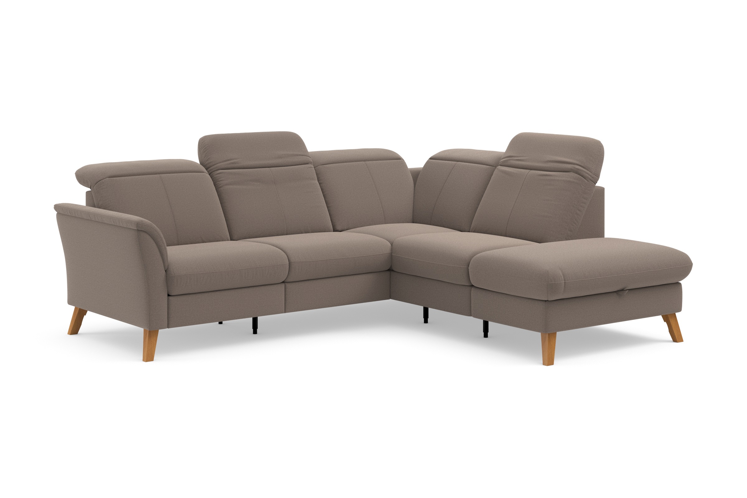sit&more Ecksofa »Romero L-Form«, wahlweise mit oder ohne TV-Funktion, Bettfunktion, Bettkasten