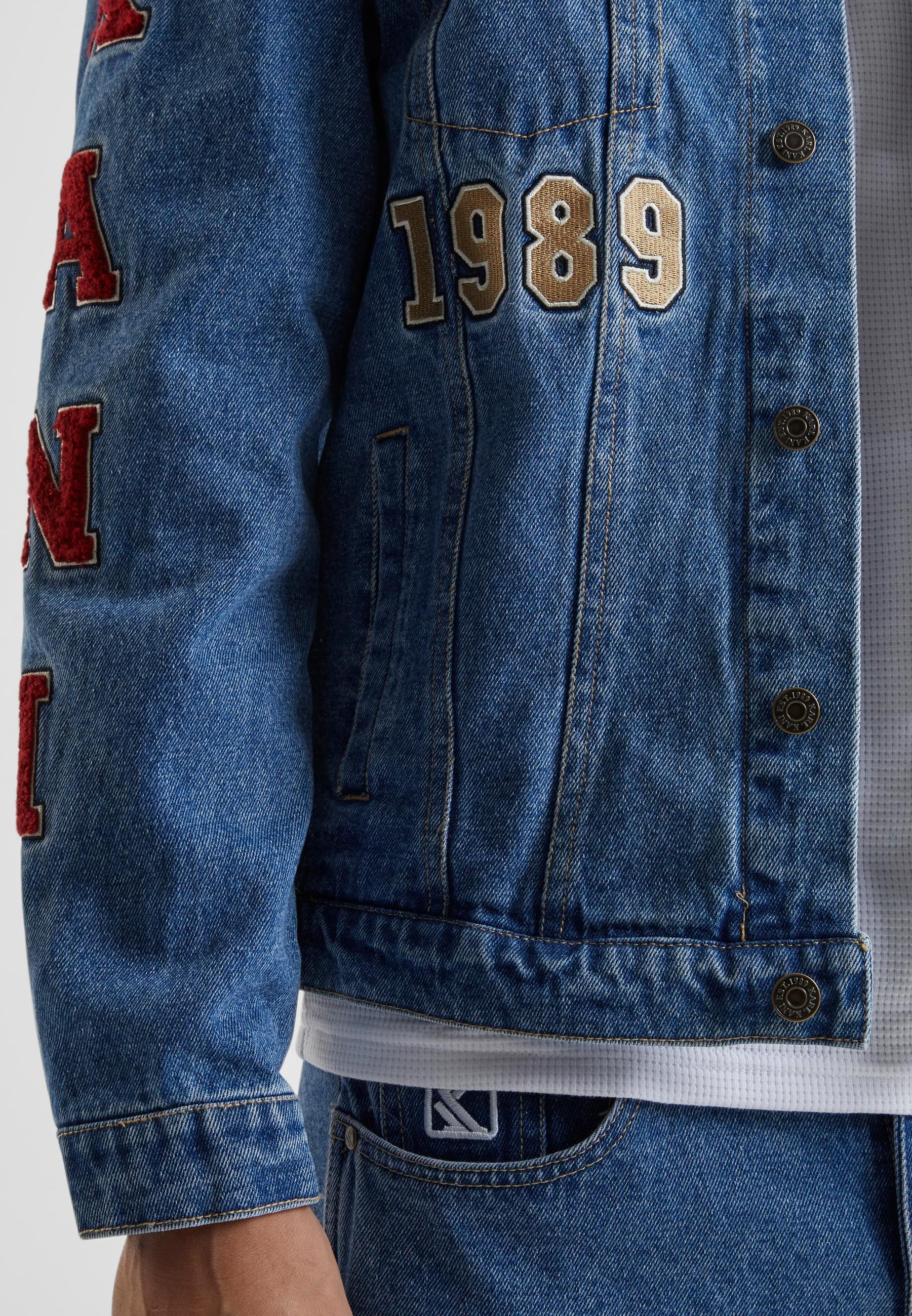 Karl Kani Jeansjacke »Karl Kani Herren KM224-030-1 KK OG Patched Denim Jacket« 1 Stk. tlg. ohne Kapuze