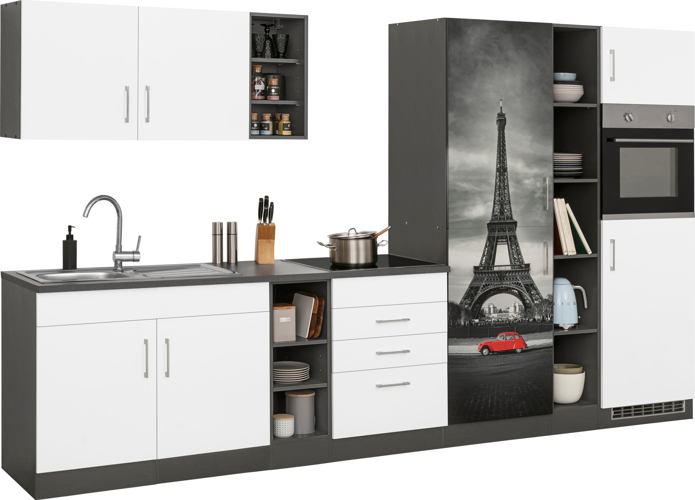 KOCHSTATION Küchenzeile »KS-Paris – Küchen mit einzigartigen Fotomotiven au günstig online kaufen