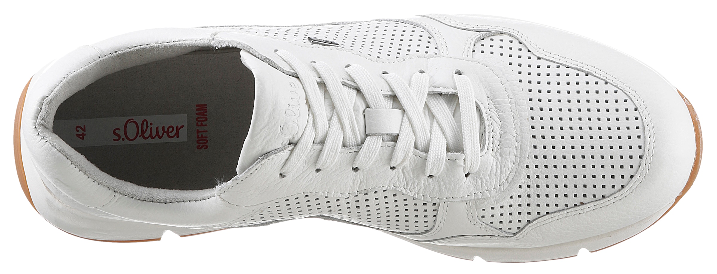 s.Oliver Sneaker, mit Soft Foam-Innensohle, Freizeitschuh, Halbschuh, Schnürschuh