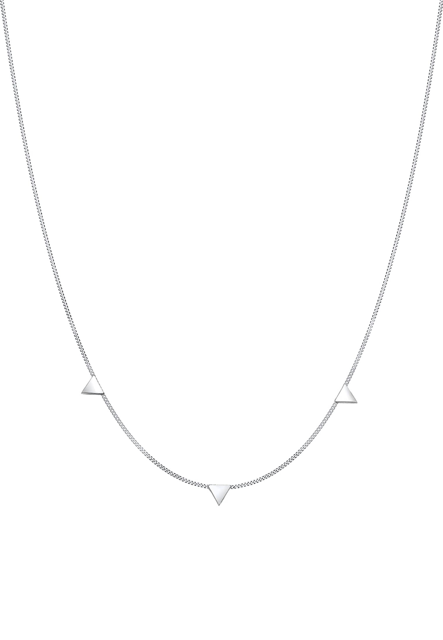 Elli Kette mit Anhänger »mit Dreieck im Geo Design 925 Silber«
