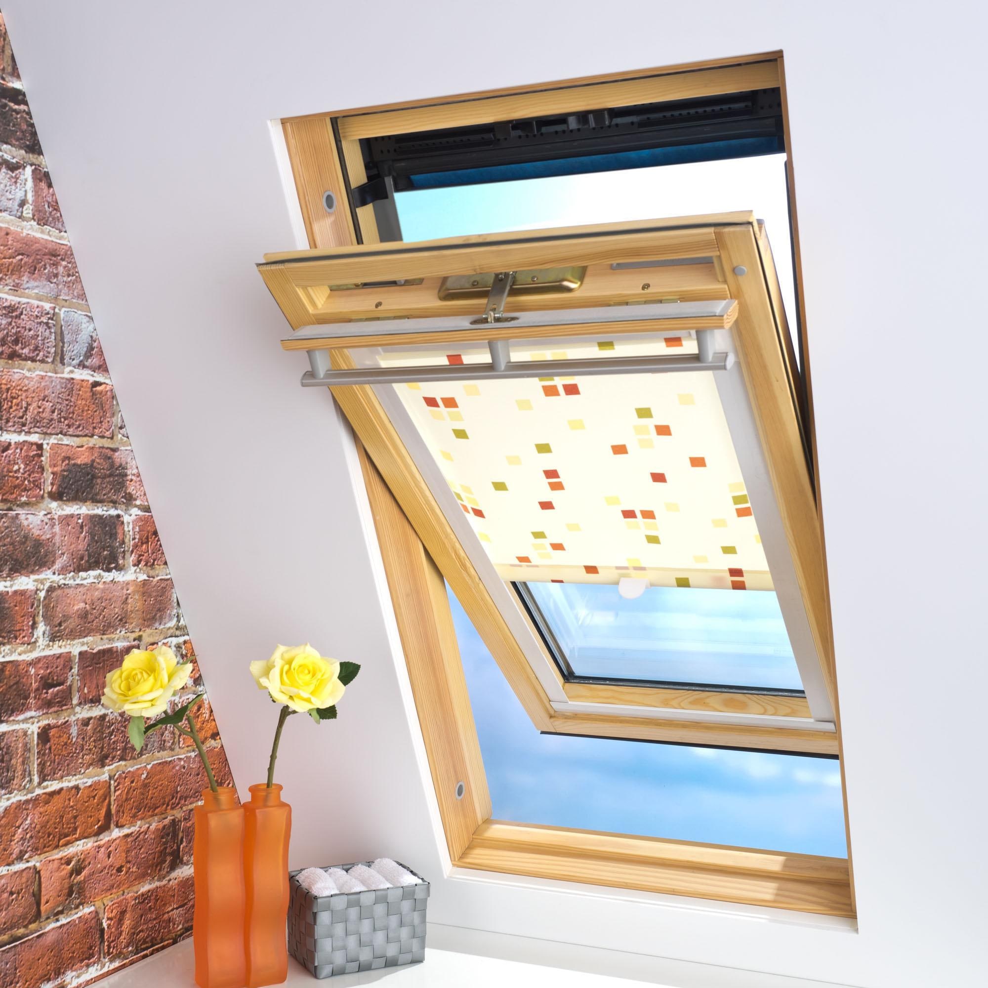 Liedeco Dachfensterrollo »Dekor«, Lichtschutz, in Führungsschienen, Dachfensterrollo Dekor