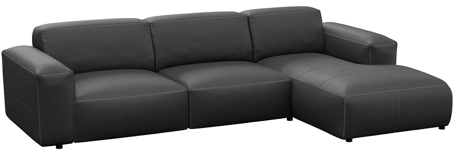 FLEXLUX Ecksofa »Lucera bequem und komfortabel durch hochwertigen Sitzaufbau, L.Form«, modern & anschmiegsam, Kaltschaum, Stahl-Wellenunterfederung