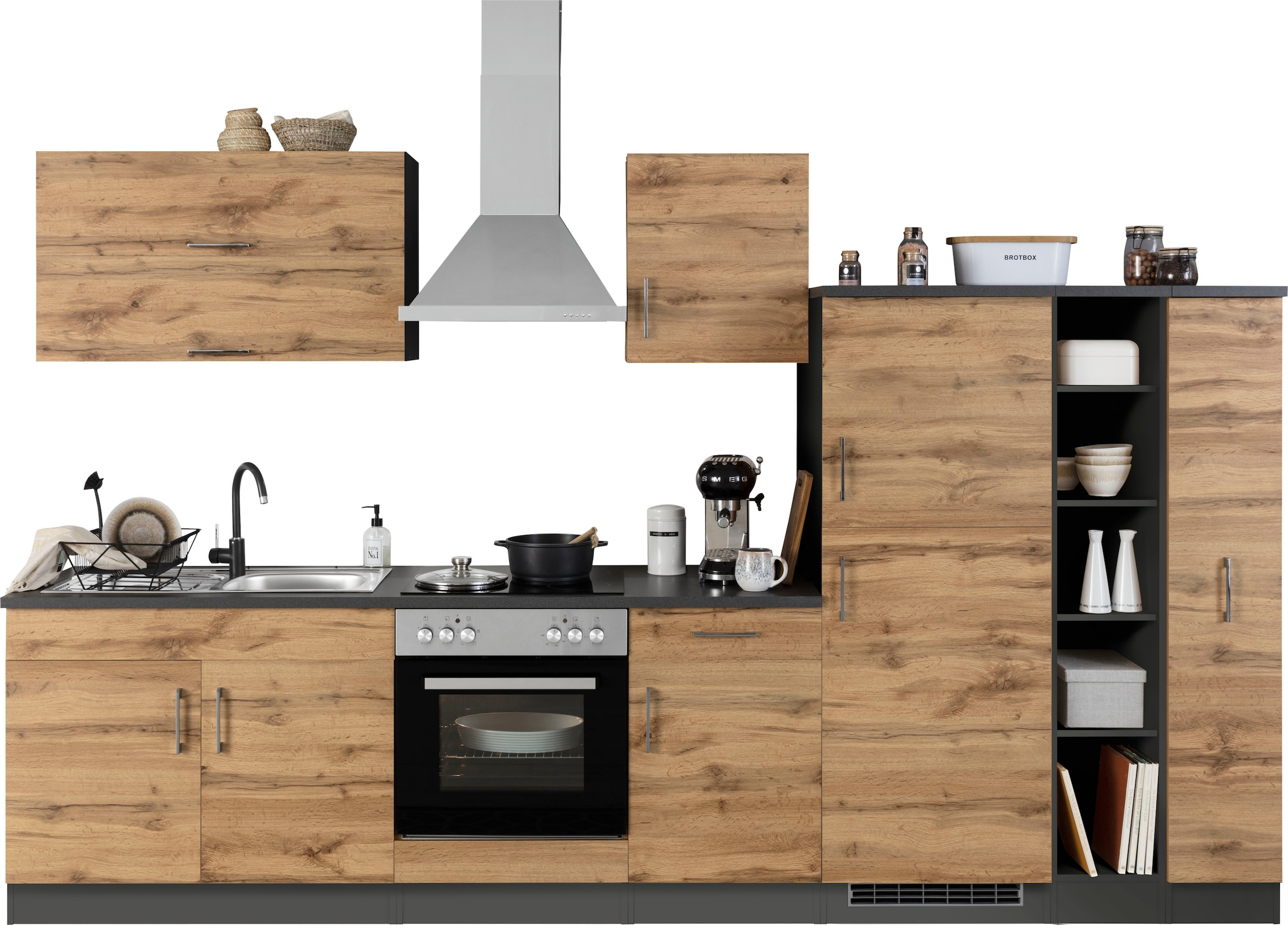 KOCHSTATION Küchenzeile »KS-Colmar« mit E-Geräten, Breite 330 cm günstig online kaufen