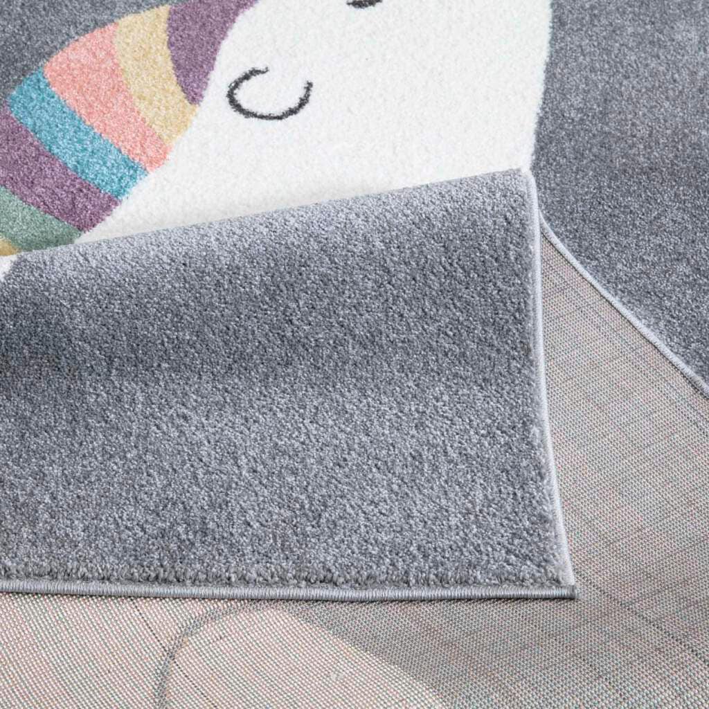 Carpet City Kinderteppich »ANIME921«, rechteckig, Kinderzimmer Teppich Modern mit Mond, Blumen, Wolken, Creme, Multi