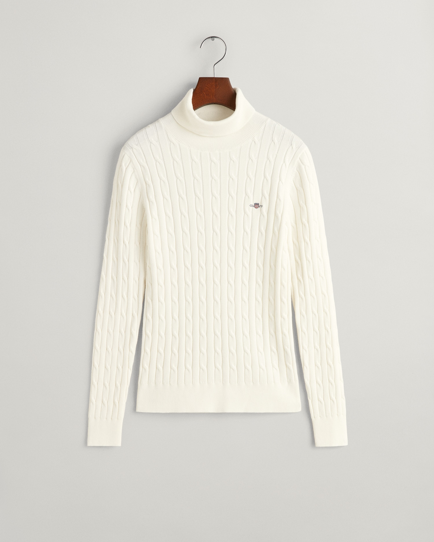 Gant Rollkragenpullover »STRETCH COTTON CABLE TURTLENECK« mit Zopfmuster