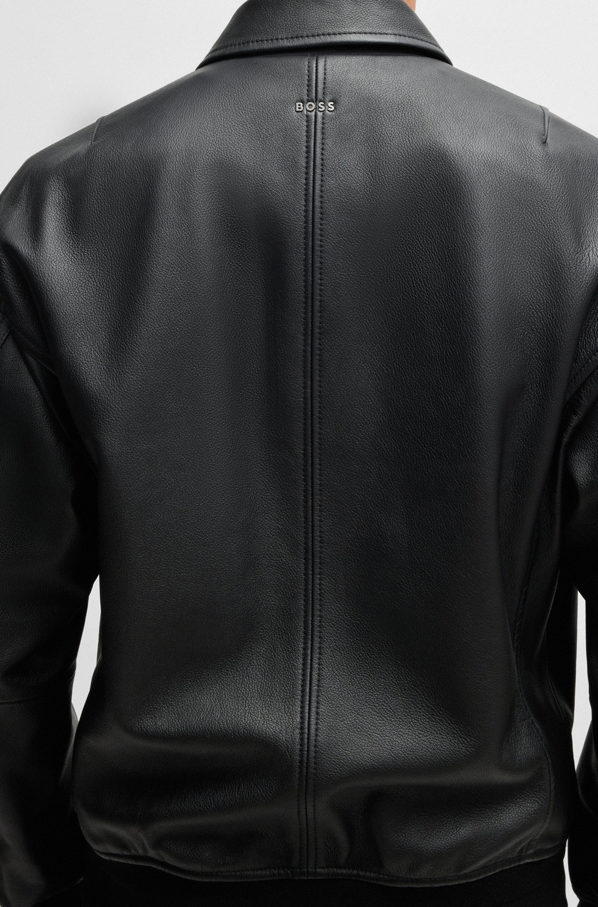 BOSS ORANGE Lederjacke »Joloco«, in Blousonform