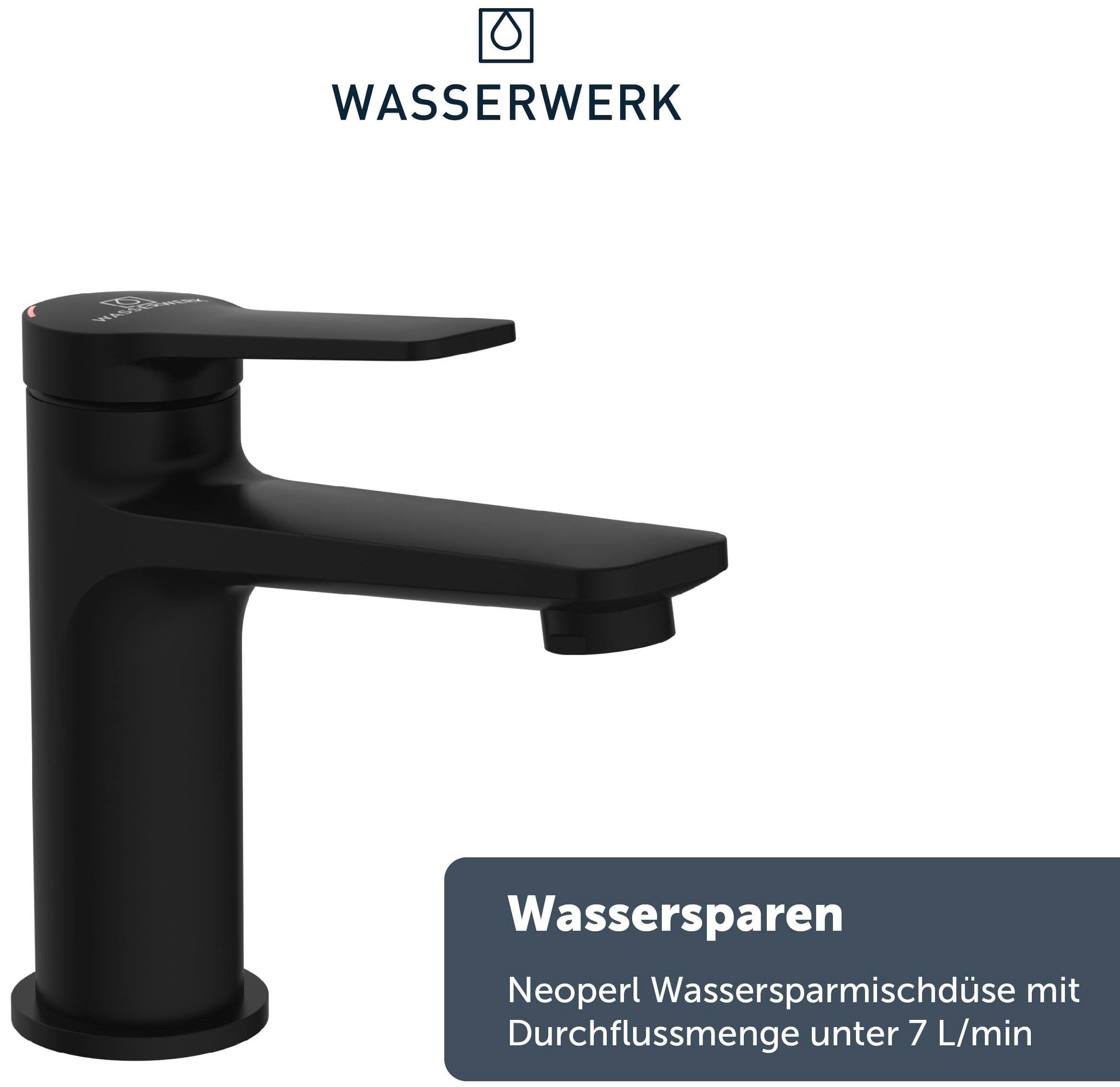 WASSERWERK Waschtischarmatur »WT 12«, inkl. Popup, wassersparend günstig online kaufen