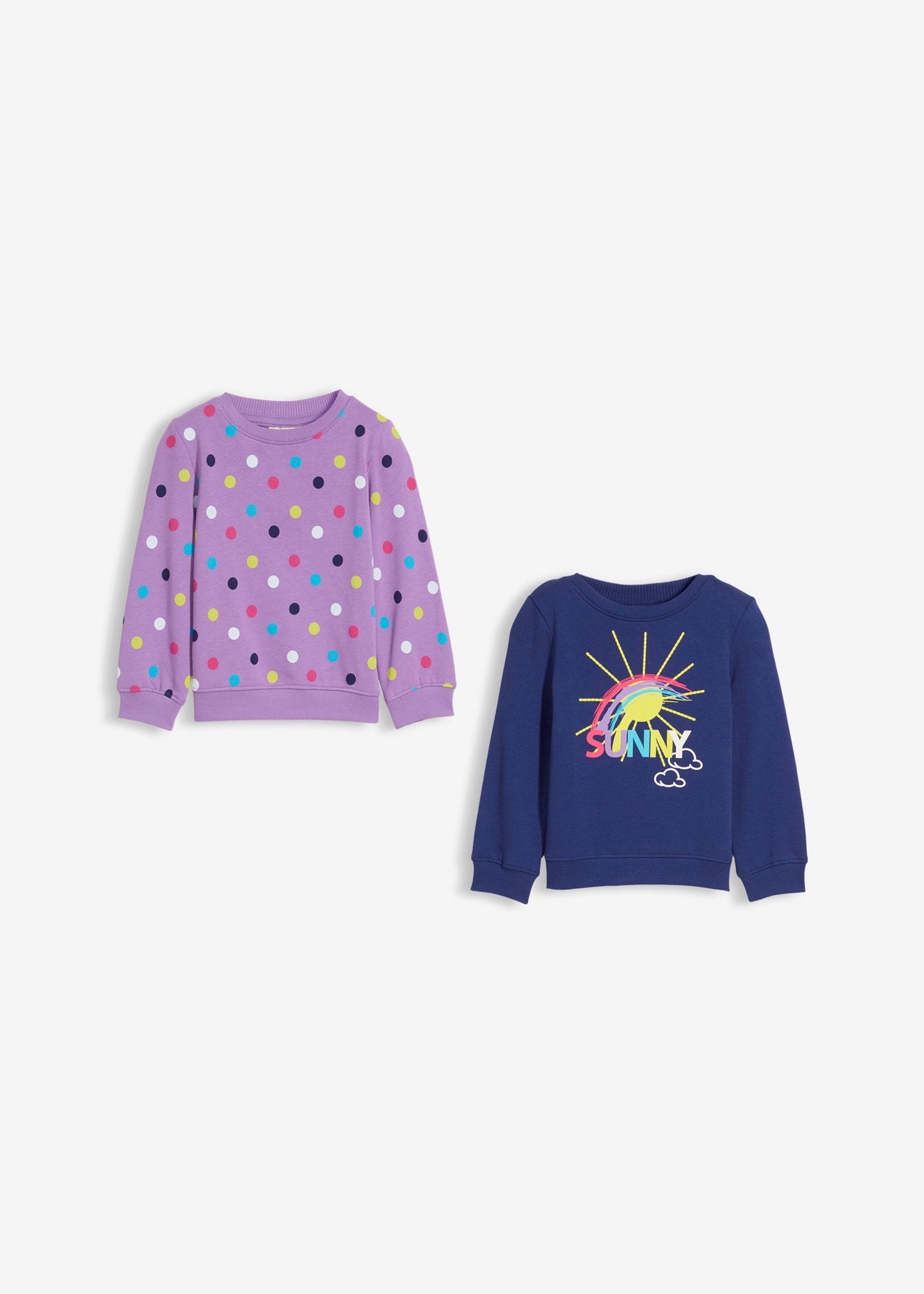 bonprix Sweatshirt »Sweatshirt aus reiner Baumwolle (2er Pack)«, 2 Stk. Sweatshirt aus reiner Baumwolle (2er Pack)
