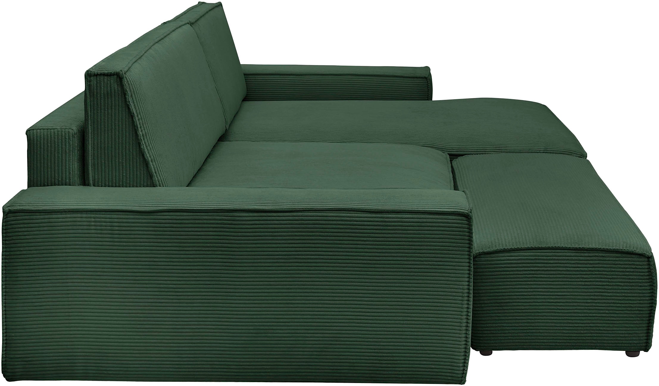 Home affaire Polsterecke »NEU: SHERWOOD XXL tief, L-Form mit Schlaffunktion, Big-Sofa mit Hocker«, (Set, 2 St.), stellbar zum Schlafsofa (Krokodilverbinder), Cord, Leinenoptik