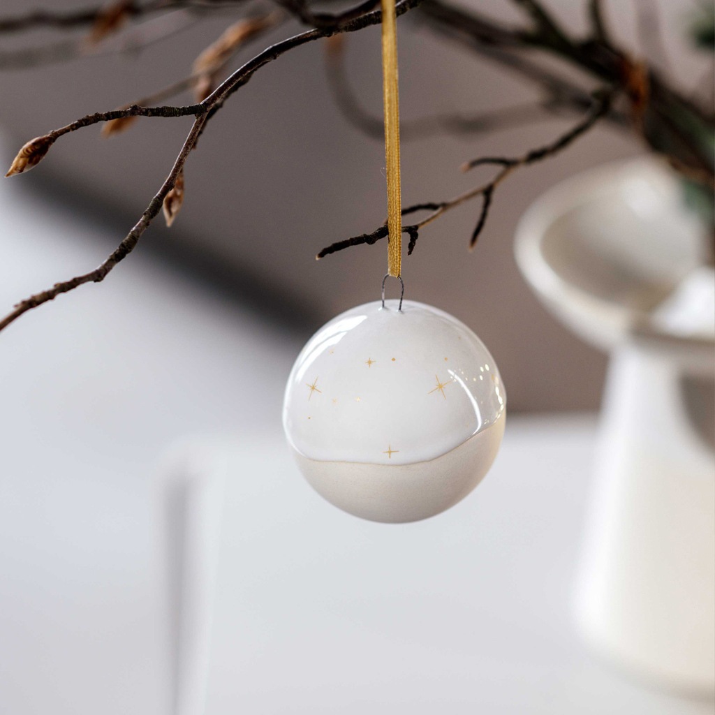 like. by Villeroy & Boch Weihnachtsfigur »Ornament Kugel Winter Glow beige«