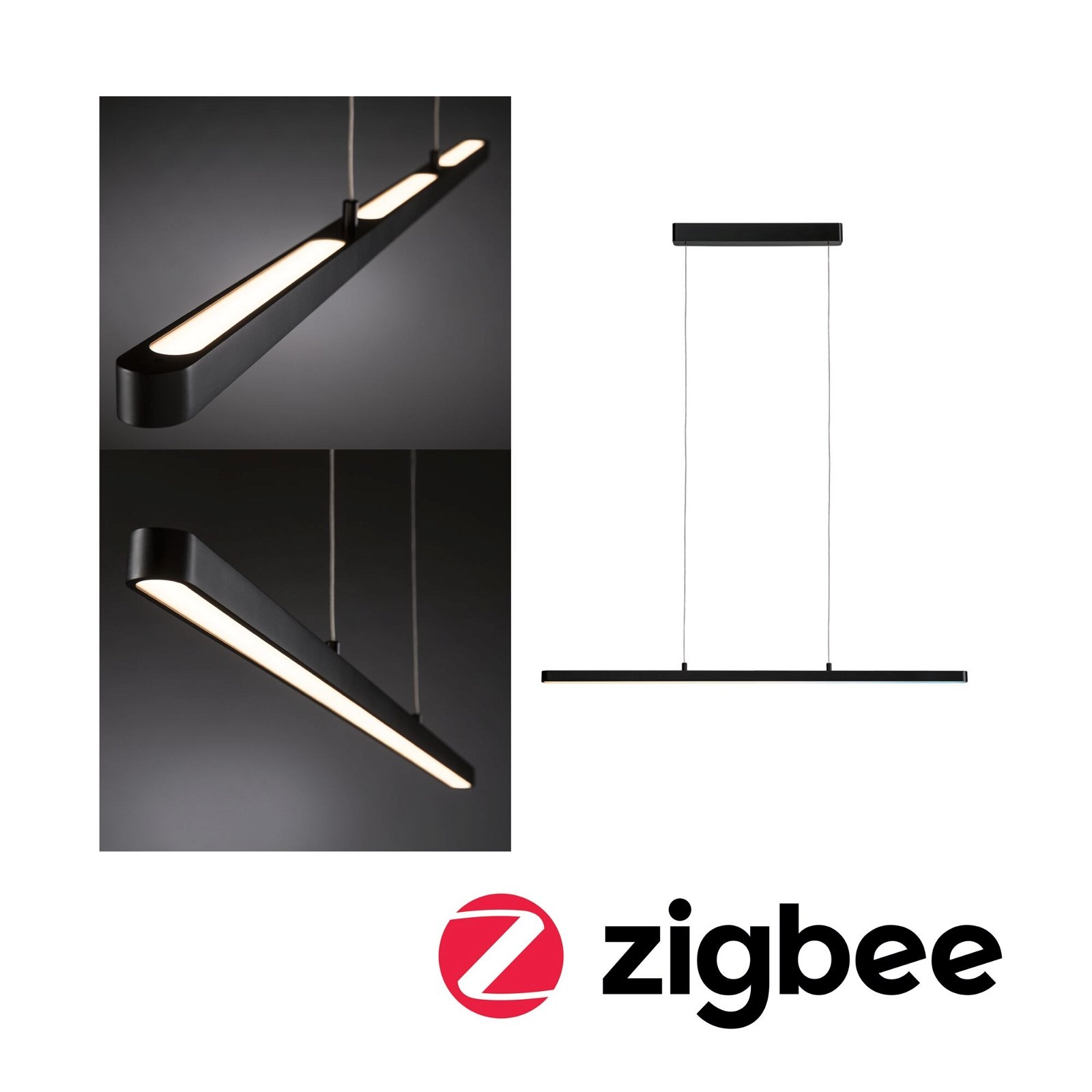 Paulmann LED Pendelleuchte »Lento Smart Home Zigbee 3x13,5W 230V Aluminium/ günstig online kaufen