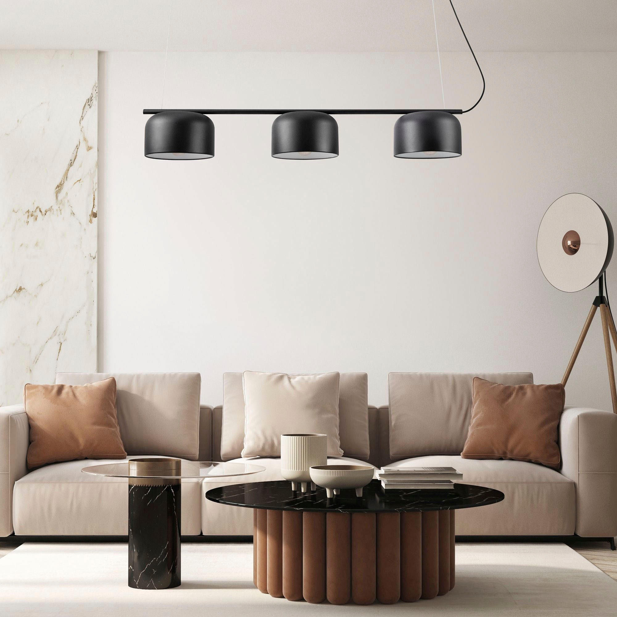 Paco Home Pendelleuchte »BOWL«, 3 flammig, Leuchtmittel E27   ohne Leuchtmi günstig online kaufen