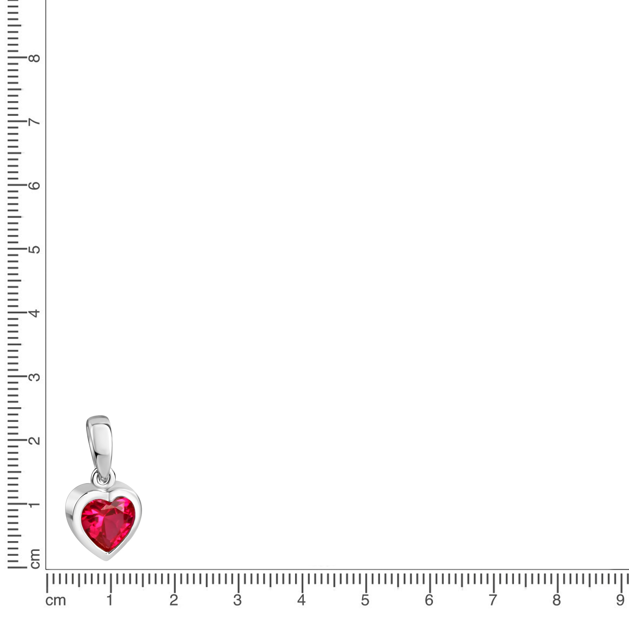 Vivance Kettenanhänger »925/- Sterling Silber rhodiniert synth. Rubin«