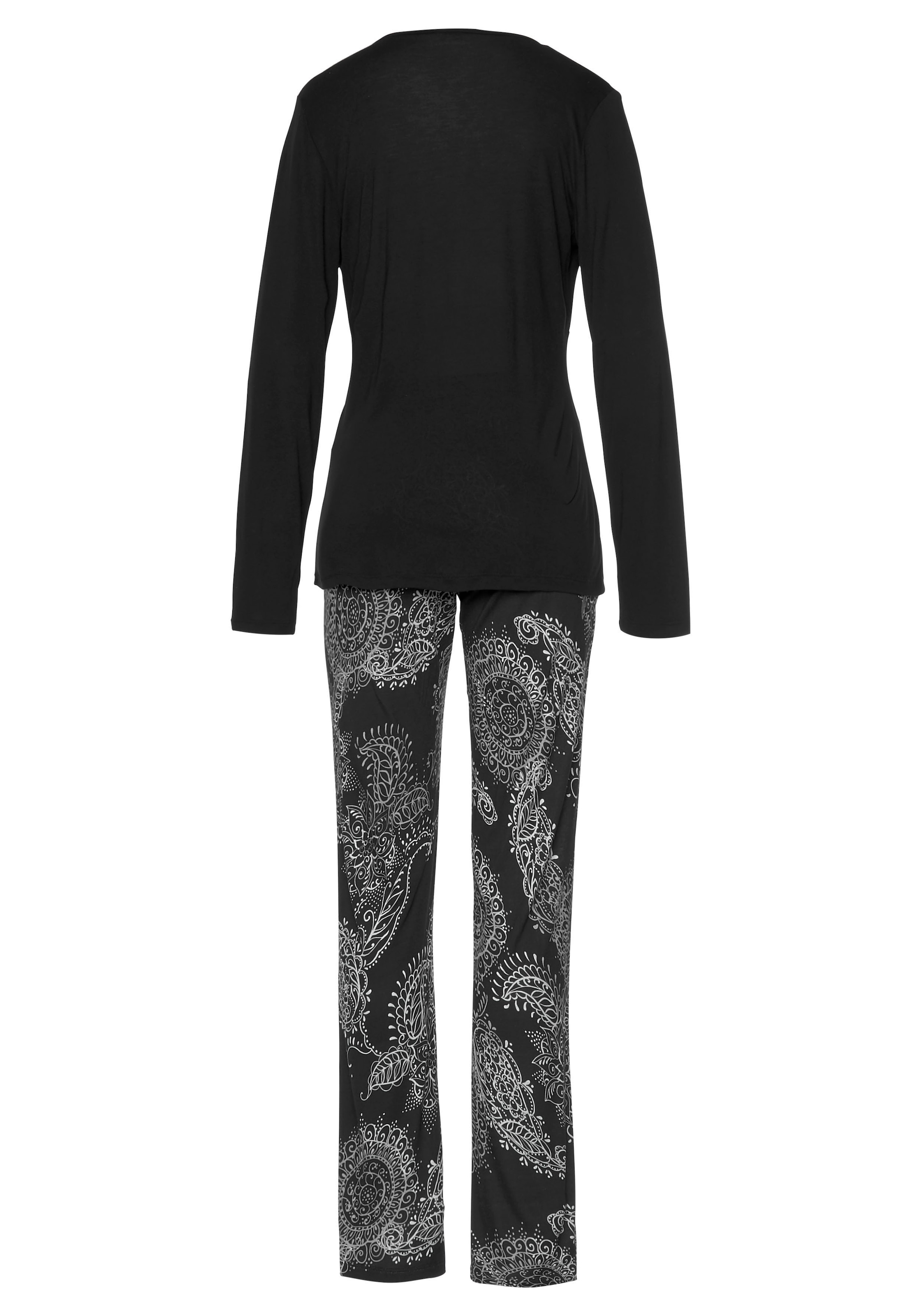 schwarz-weißen kaufen im Pyjama, Paisley-Dessin Vivance Dreams online
