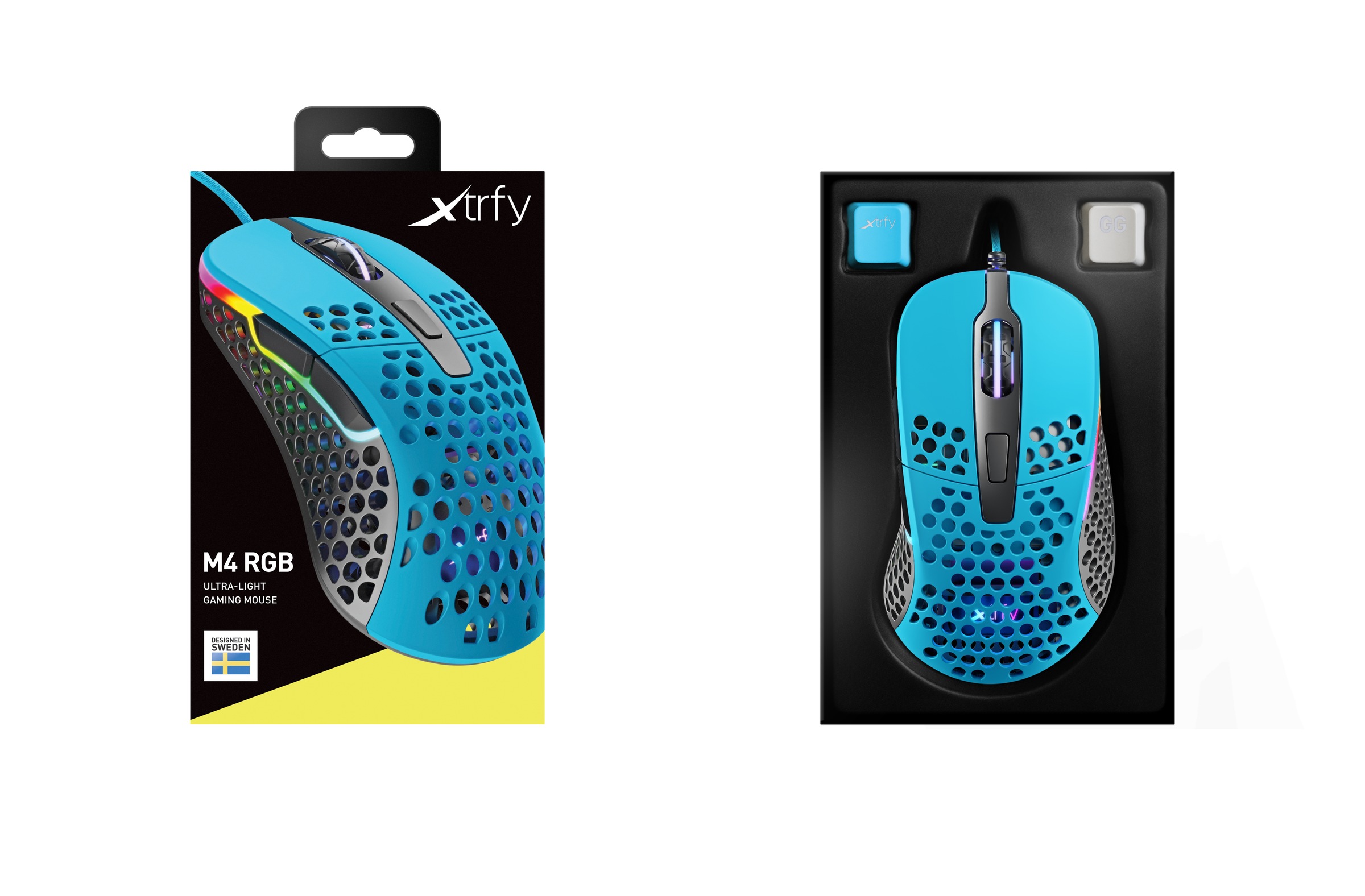 Cherry Xtrfy Gaming-Maus »M4 RGB«, kabelgebunden, ultraleichte Gaming-Maus