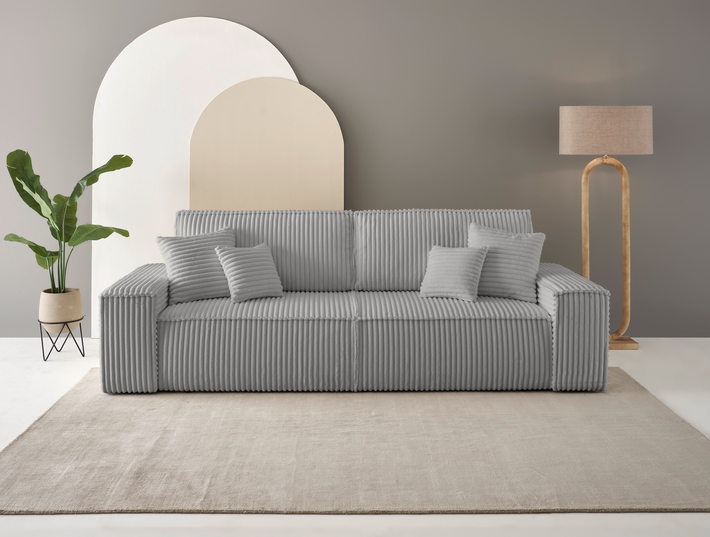 andas 3-Sitzer »FINNLEY Schlafsofa 257 cm, Schlaffunktion mit Bettkasten (2 günstig online kaufen