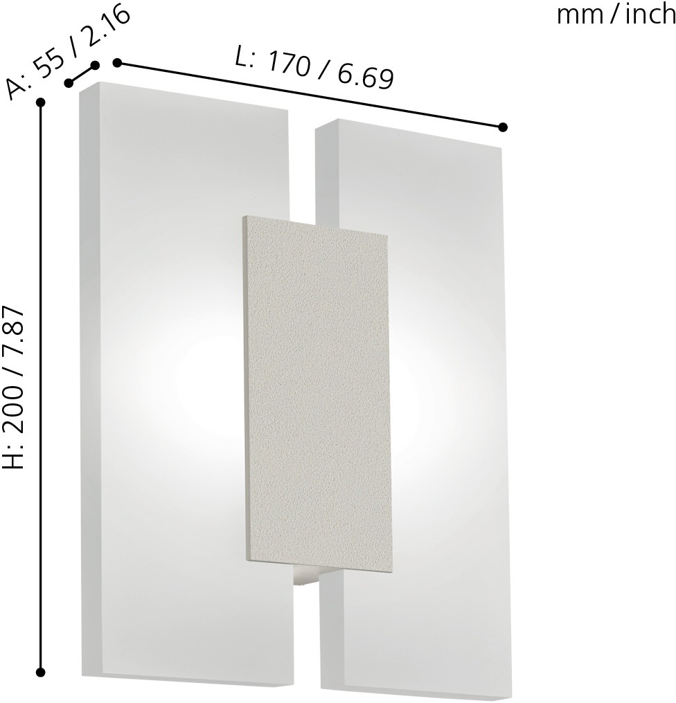 EGLO Deckenleuchte »METRASS 2«, 2 flammig, Leuchtmittel LED-Board   LED fes günstig online kaufen