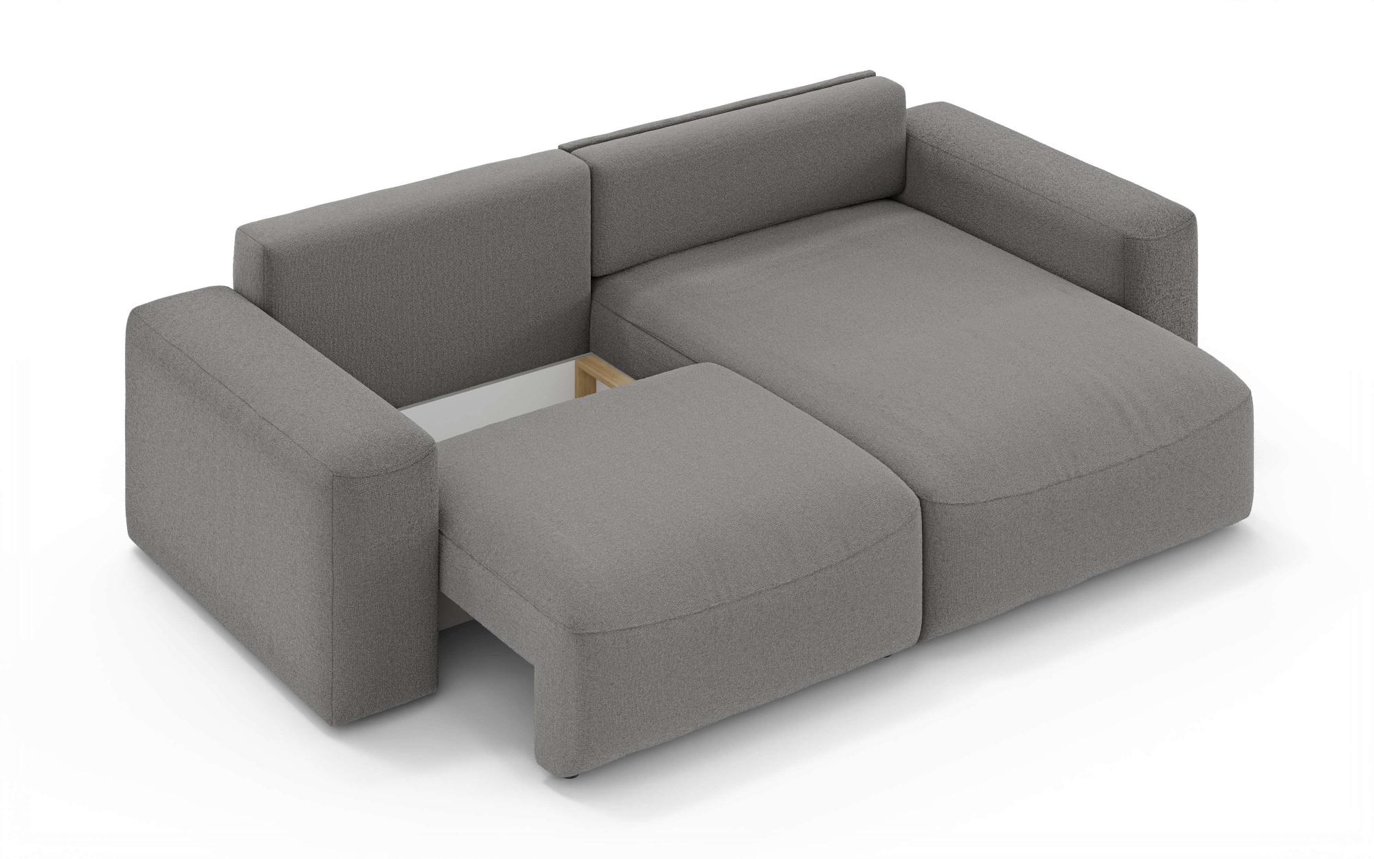 OTTO home Ecksofa »MATTS Schlafsofa mit Bettkasten, Maße B/T/H: 265/159/89 cm«, L-Form mit Recamiere rechts oder links, hoher Sitzkomfort