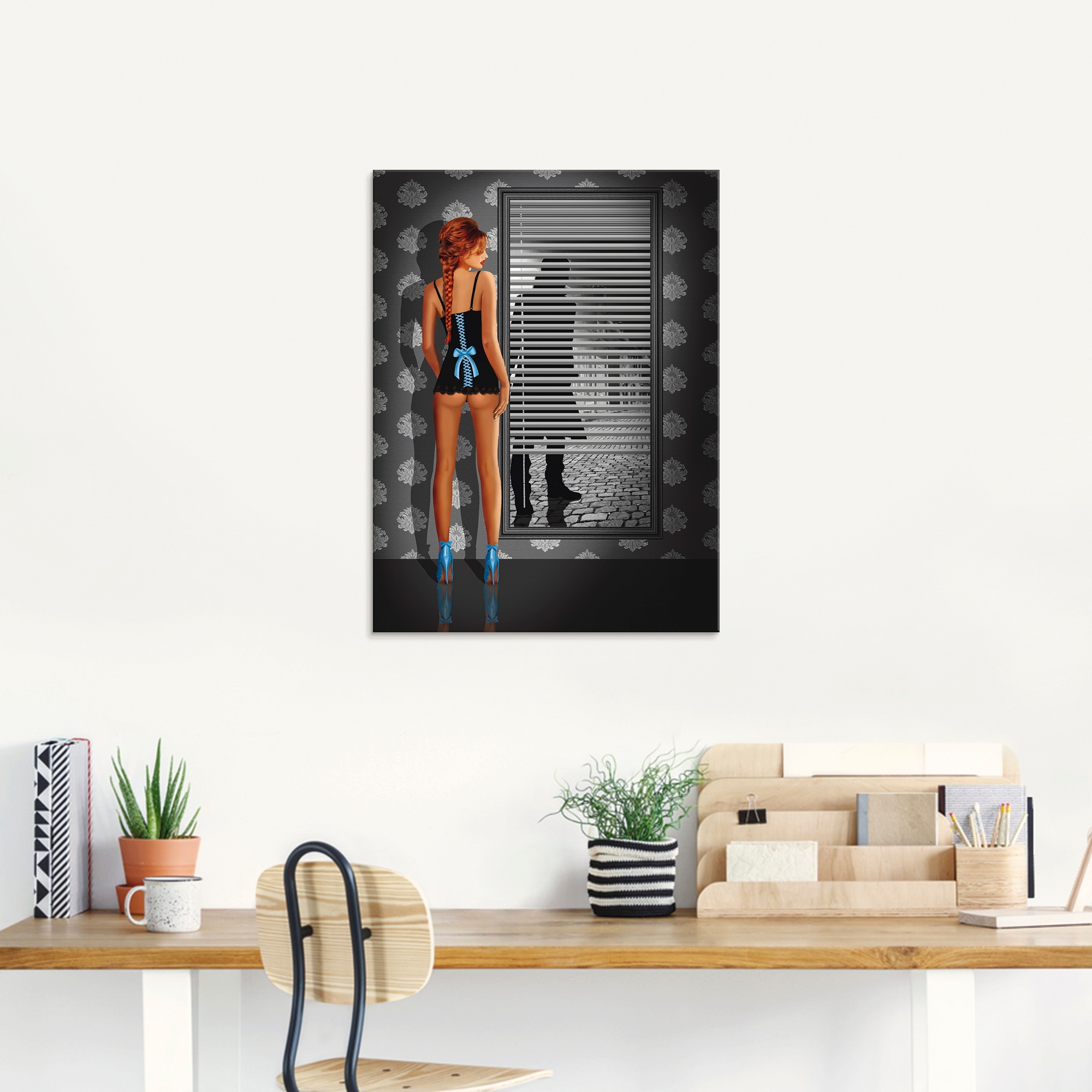 Artland Glasbild »Das Nachtleben«, Frau, (1 St.), in verschiedenen Größen
