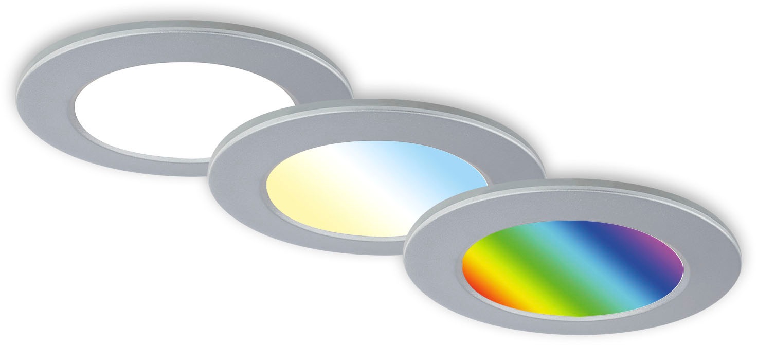 Briloner Leuchten LED Einbauleuchte »3er Set LED Einbauleuchten RGB-CCT, ch günstig online kaufen