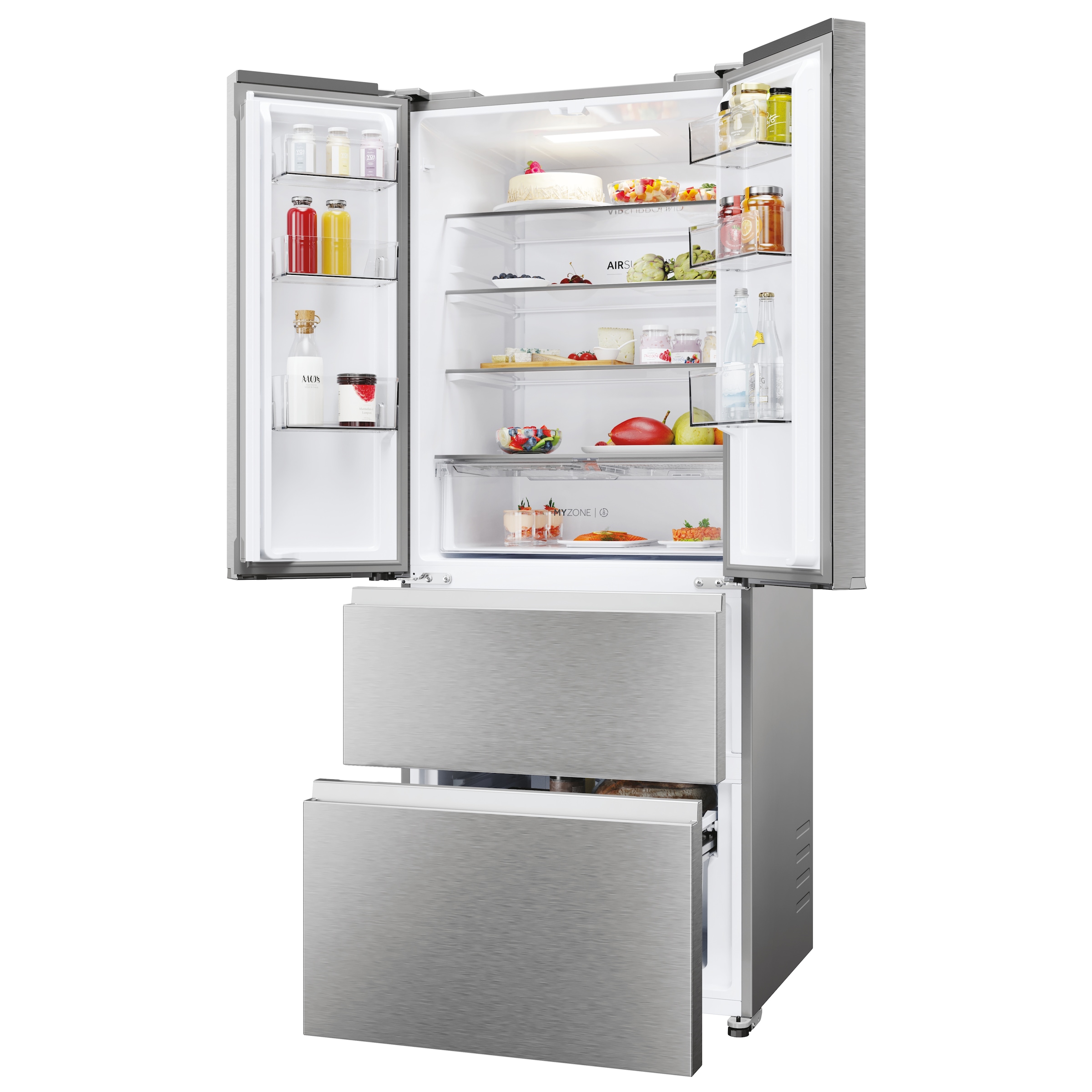 Haier Kühl-/Gefrierkombination »HFR3718DNMM« 177,5 cm hoch 70 cm breit French Door-Türen & Easy Access-Gefrierschubladen