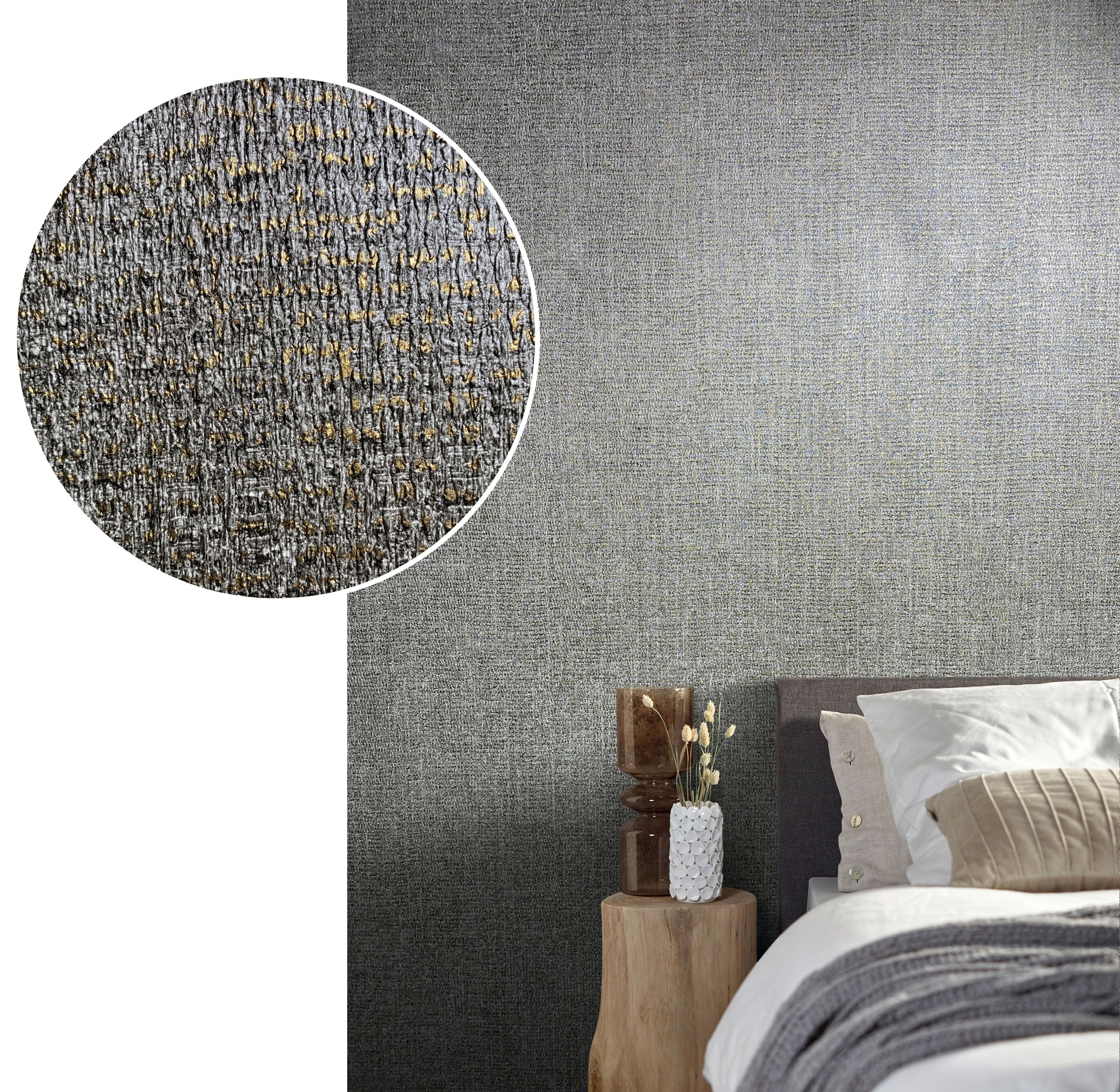 Marburg Vliestapete, Mesh-uni, moderne Tapete für Wohnzimmer Schlafzimmer Küche