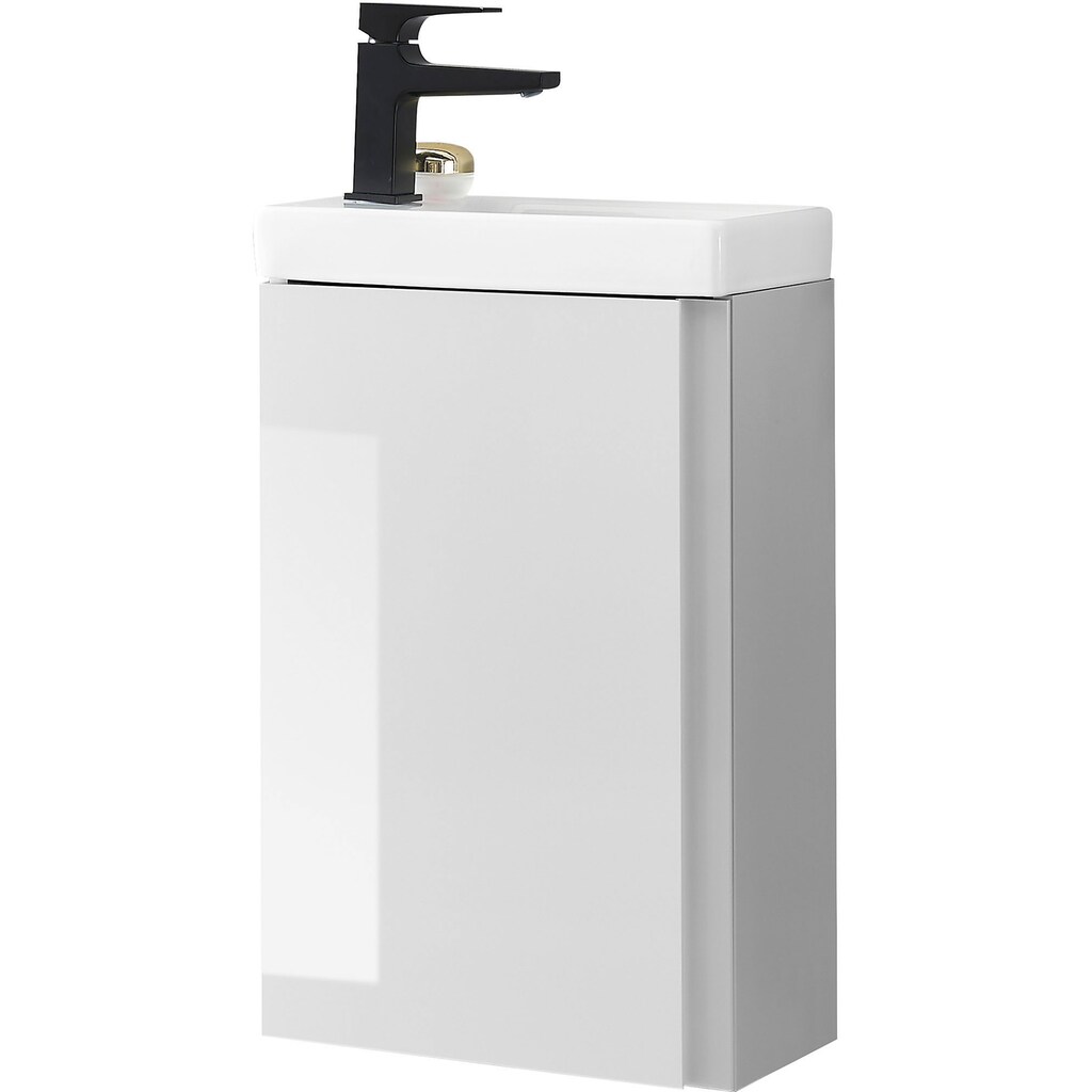 CERSANIT Waschtisch »MODUO«, lackierte Oberfläche, hochwertiges Keramikwaschbecken, Breite 40 cm