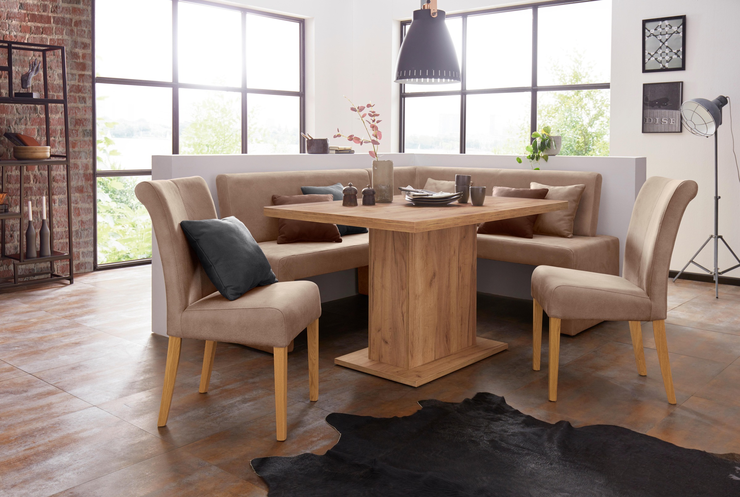 Home affaire 4-Fußstuhl »Barcelona« (Set) 2 Stk.Stuhlbeine aus Massivholz, günstig online kaufen