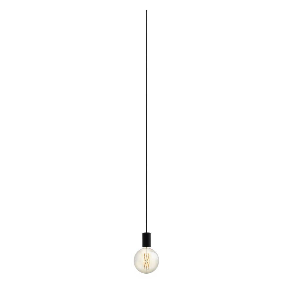 EGLO Hängeleuchte »POZUETA«, 1 flammig, Leuchtmittel E27 | ohne Leuchtmittel, Schnurpendel Hängelampe Vintage, aus Stahl in Schwarz, E27, Ø 12,5 cm