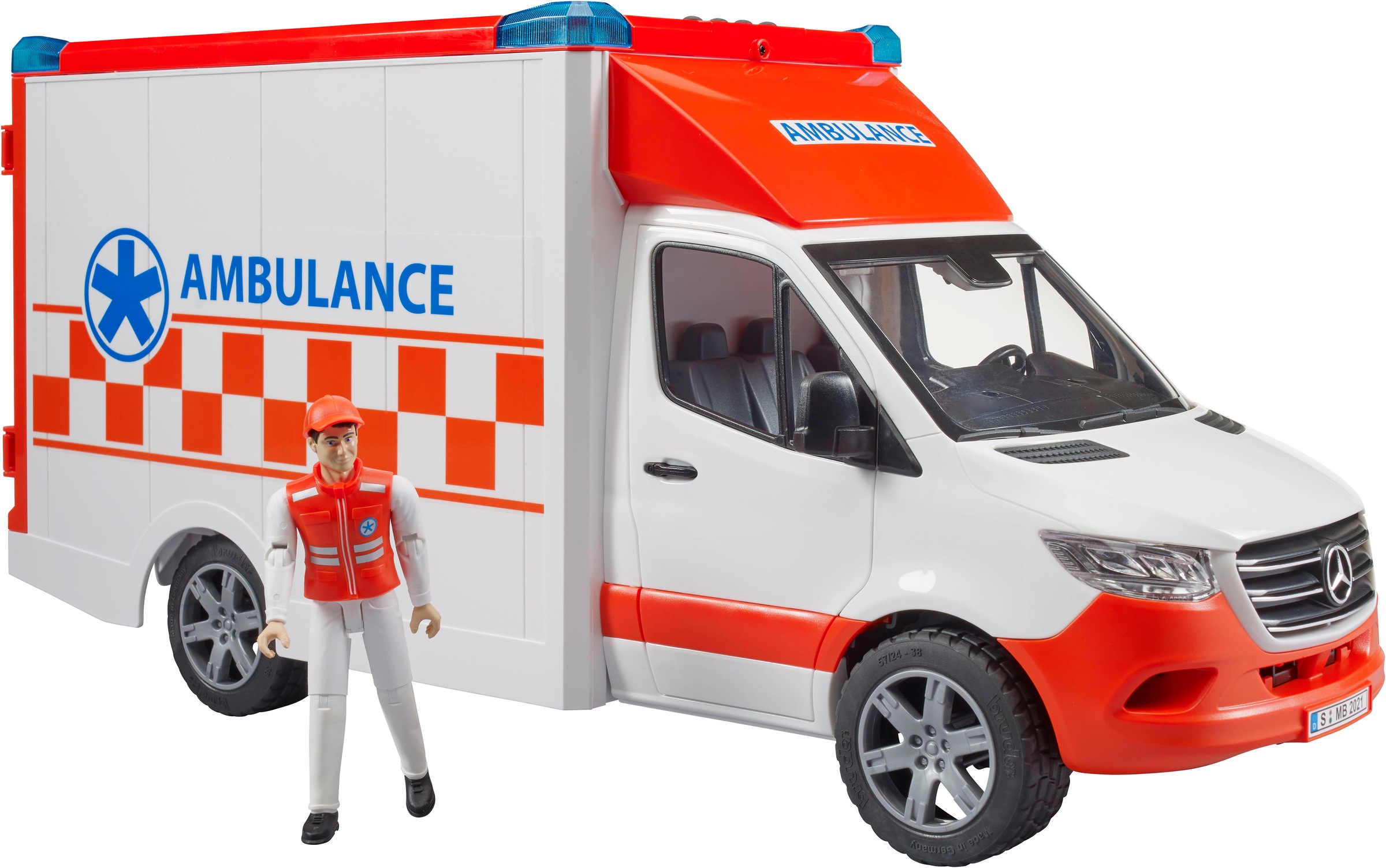 Bruder® Spielzeug-Transporter »MB Sprinter Ambulanz mit Fahrer Licht&Sound (02676)«