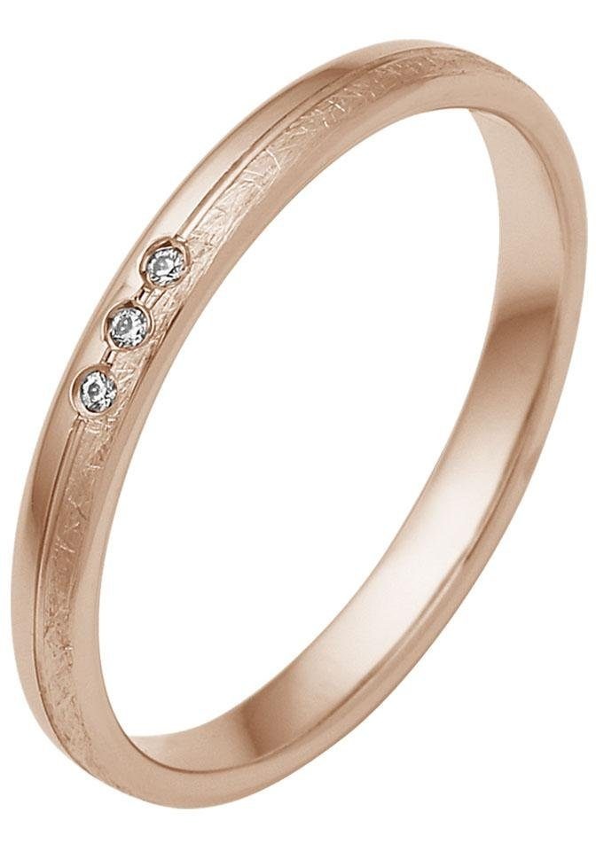 Firetti Trauring »Schmuck Geschenk Gold 375 Hochzeit Ehering "LIEBE"«, Made in Germany, wahlweise mit oder ohne Brillanten