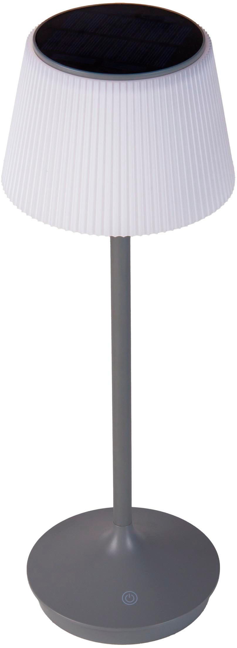 näve LED Tischleuchte »Solarleuchte / Akkuleuchte "EMMI"«, 1 flammig, Leuchtmittel LED-Modul | LED fest integriert, Solarbetrieb, Akkubetrieb, CCT, Berührungssensor, Akkutischleuchte