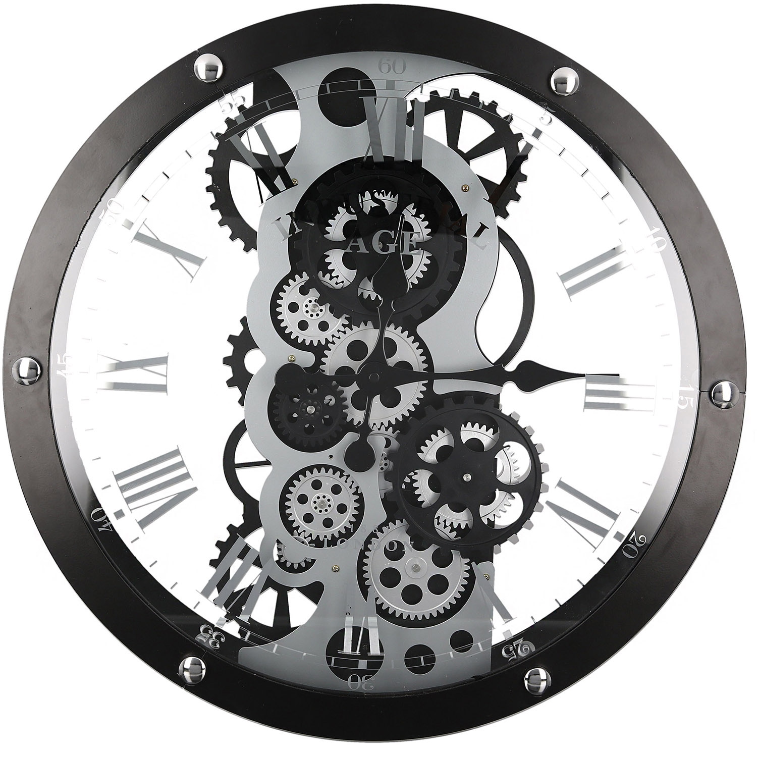 Casablanca by Gilde Wanduhr »Wanduhr rund Industry schwarz H. 52 cm« günstig online kaufen