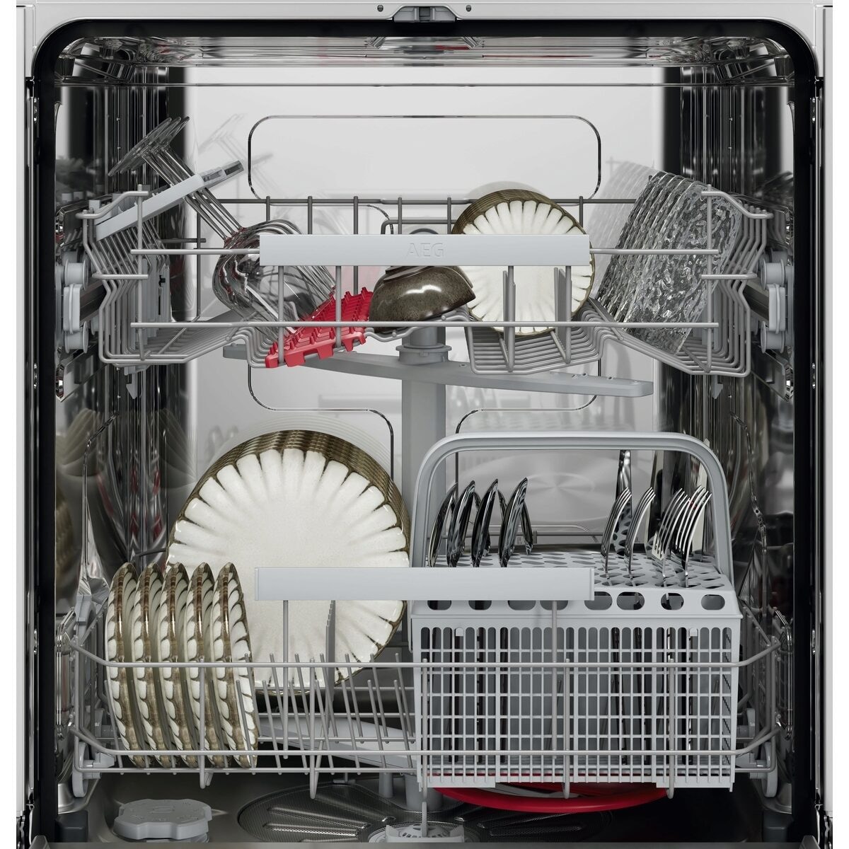 AEG Unterbaugeschirrspüler 6000 »GU620C2SCM« Spülmaschine – starke Sprühabdeckung, viel Platz & sauber