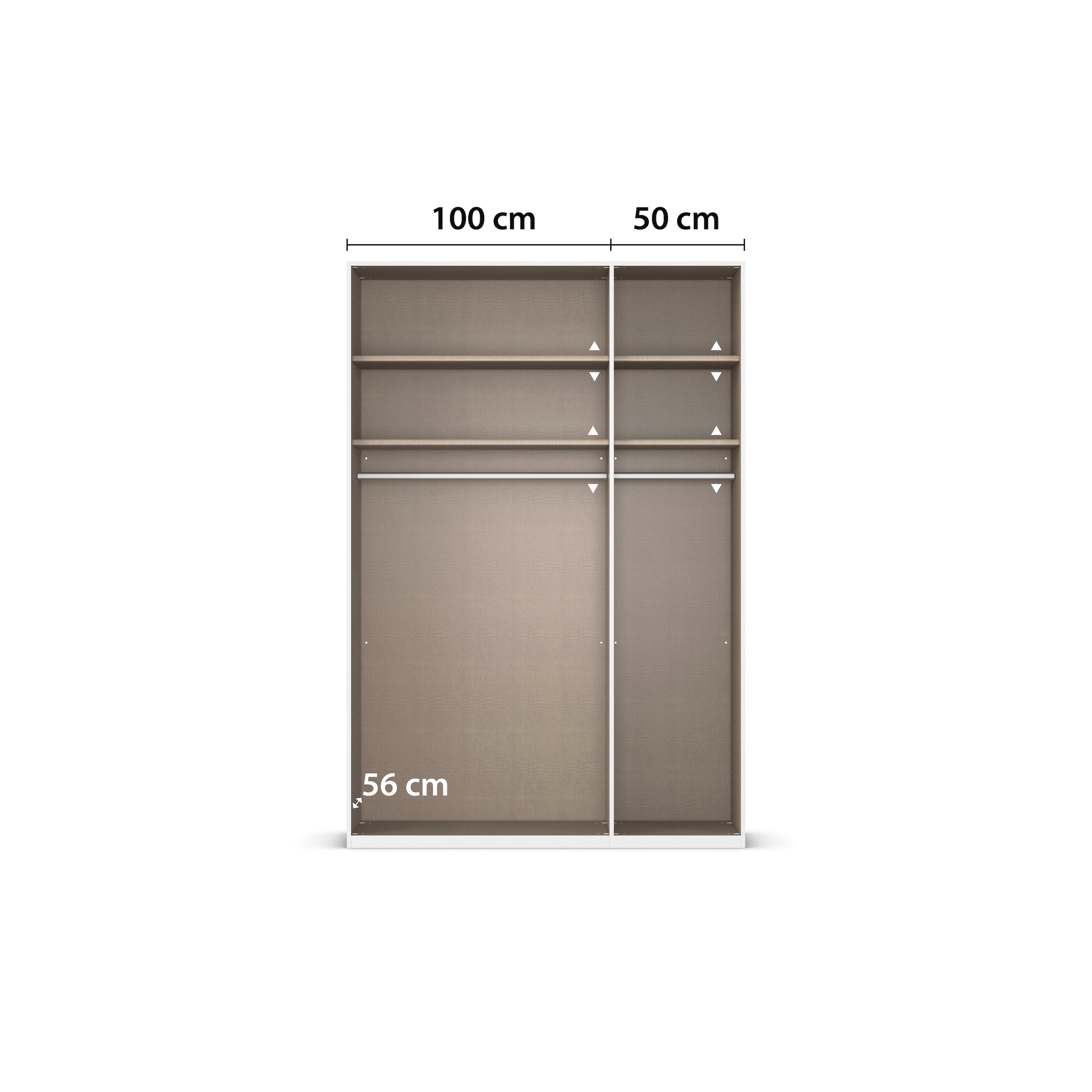 rauch Drehtürenschrank »Kleiderschrank Schrank Garderobe Schlafzimmerschrank EVELYN«, (in 2 Höhen 197 oder 210 cm erhältlich), in elegantem Stil, viel Stauraum 4 Breiten und 2 Höhen MADE IN GERMANY