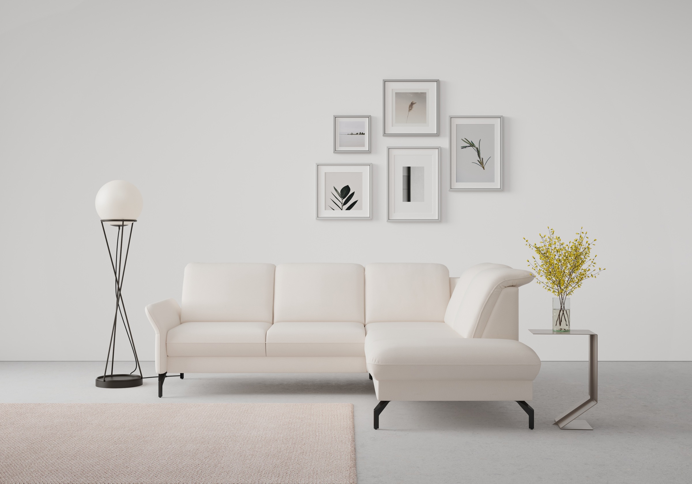 sit&more Ecksofa »Fashion L-Form«, wahlweise mit Kopfteilverstellung und Vorziehsitz, motorisch