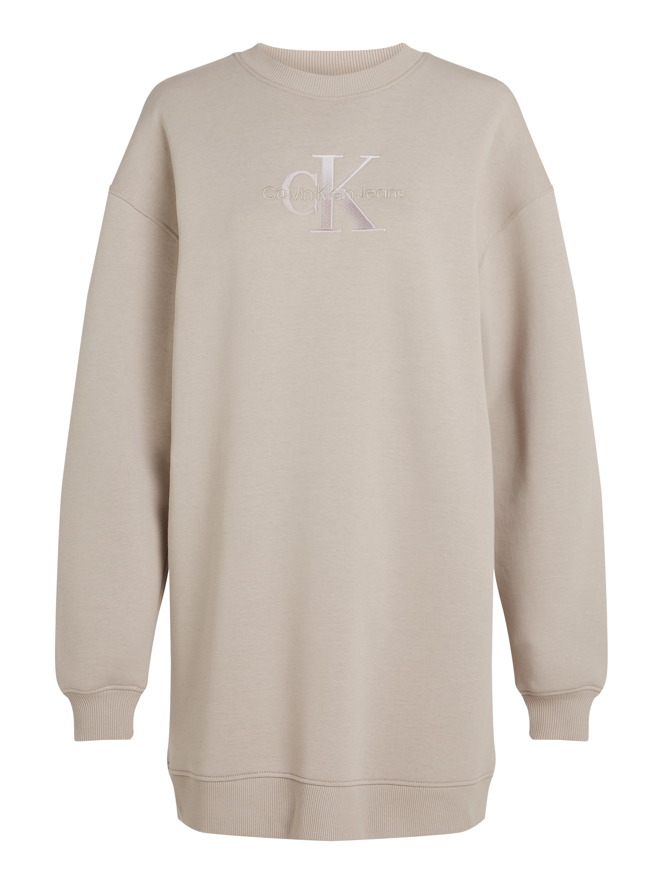Calvin Klein Jeans Sweatkleid »EMBROIDERED MONOLOGO CREW DRESS«, mit Logostickerei