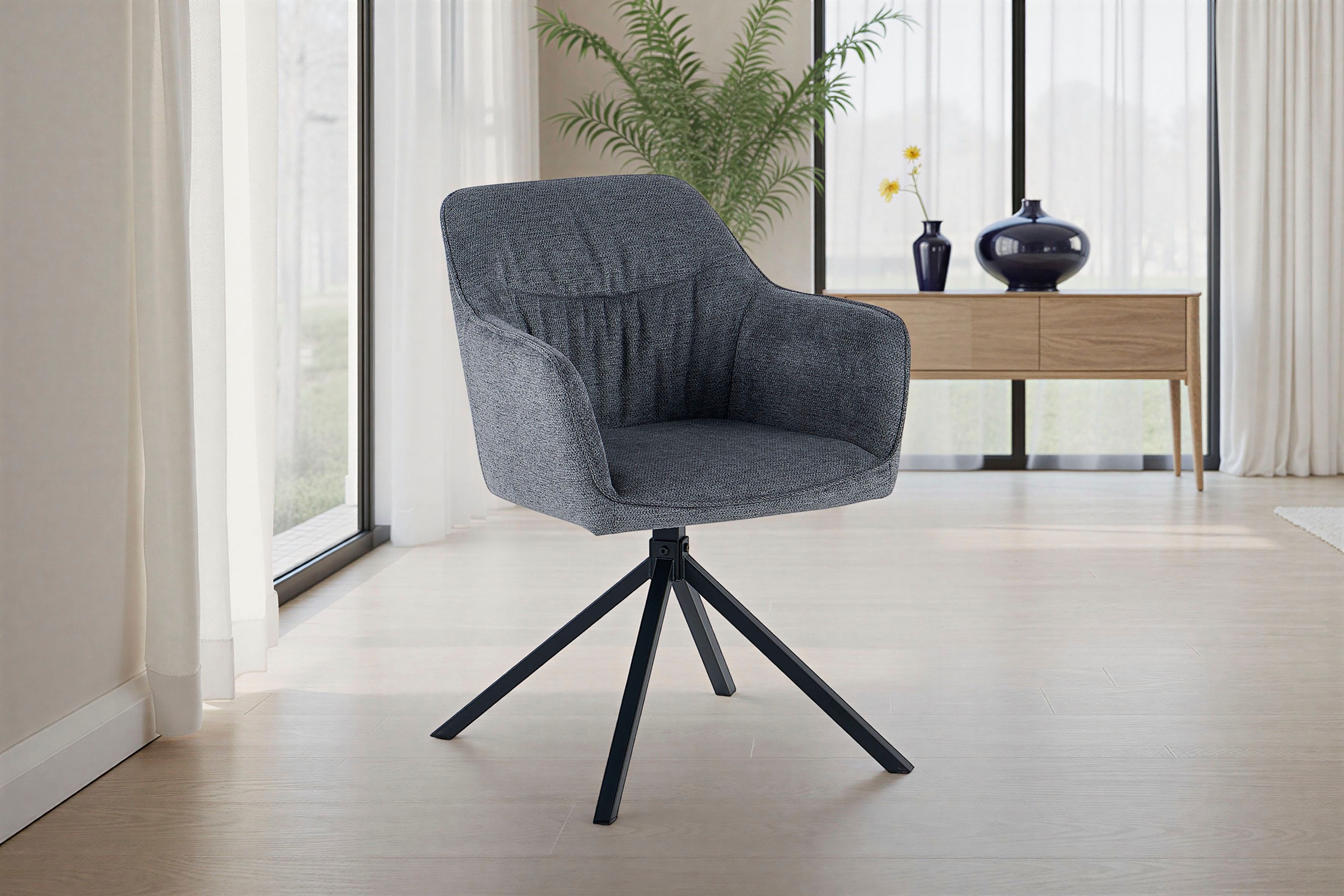 OTTO home Esszimmerstuhl »Turin« (Set) 2 Stk.moderner Stuhl, 360 Grad drehb günstig online kaufen