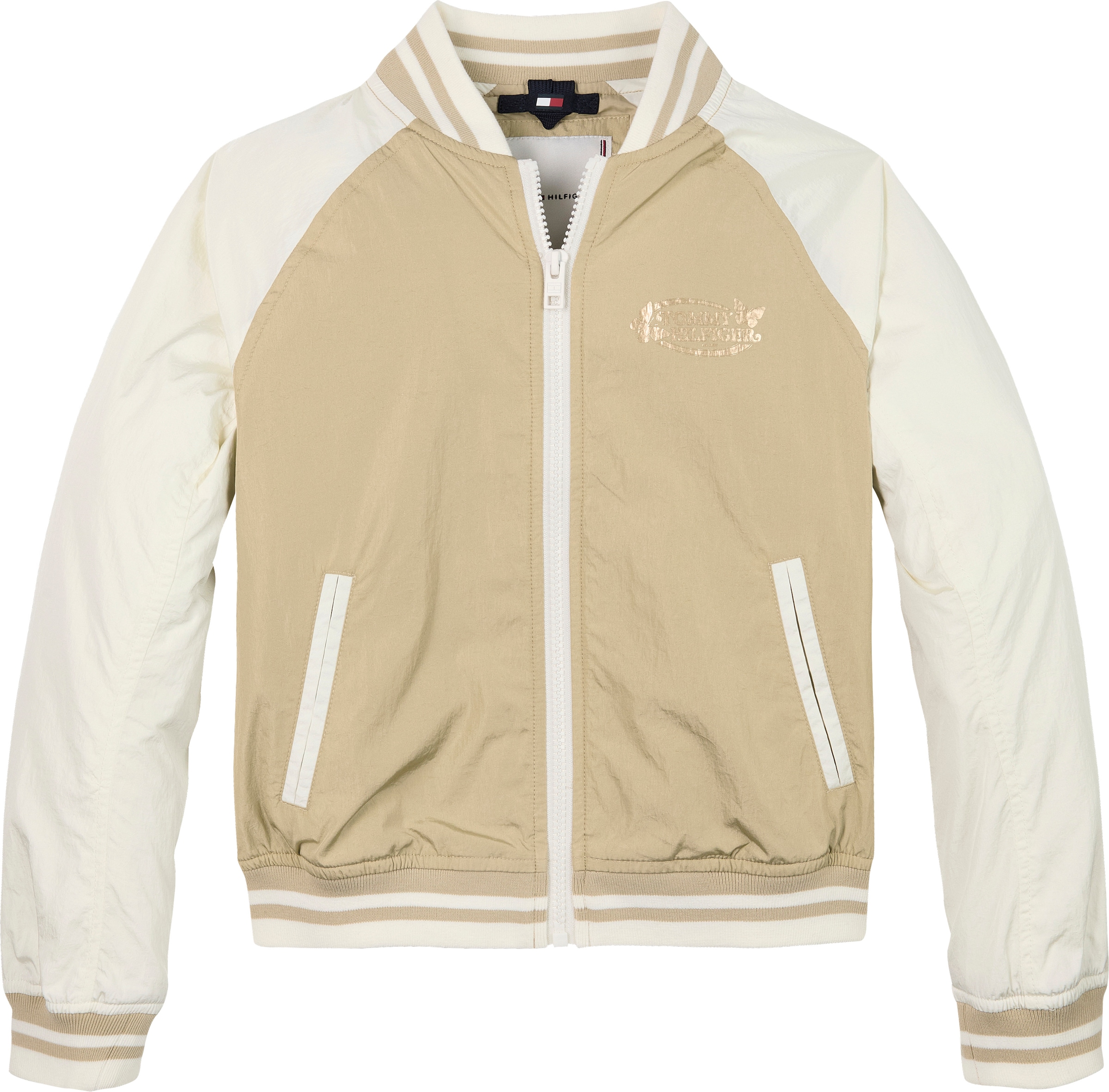 Tommy Hilfiger Blouson »BUTTERFLY GRAPHIC BOMBER JACKET«, für Kinder bis 16 Jahre, mit glänzendem Butterfly-Print